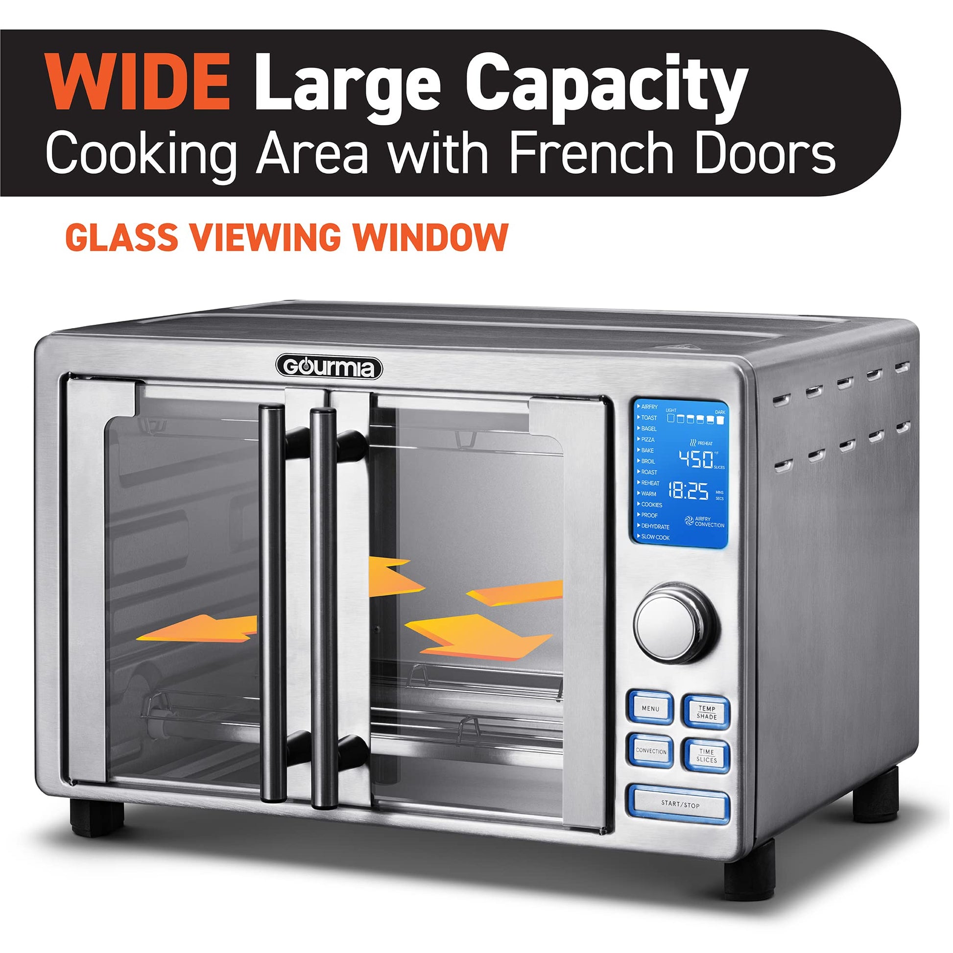 Gourmia GTF7520 Freidora de aire para horno tostado