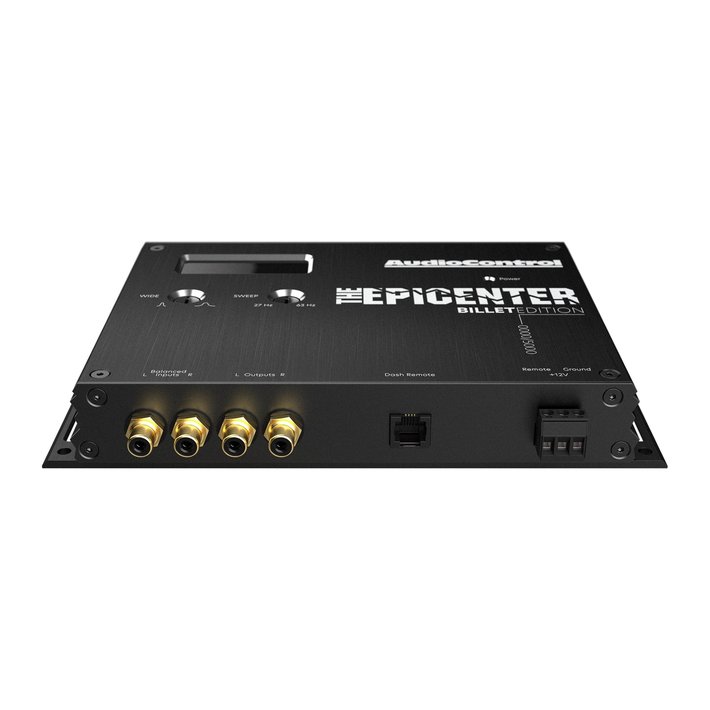 AudioControl The EPICENTER Billet LE Edición Limitada Procesador Digital de Restauración de Bajos, Potenciador de Audio de Coche con Soporte de Tablero Incluido, Perilla de Control Remoto con Cableado