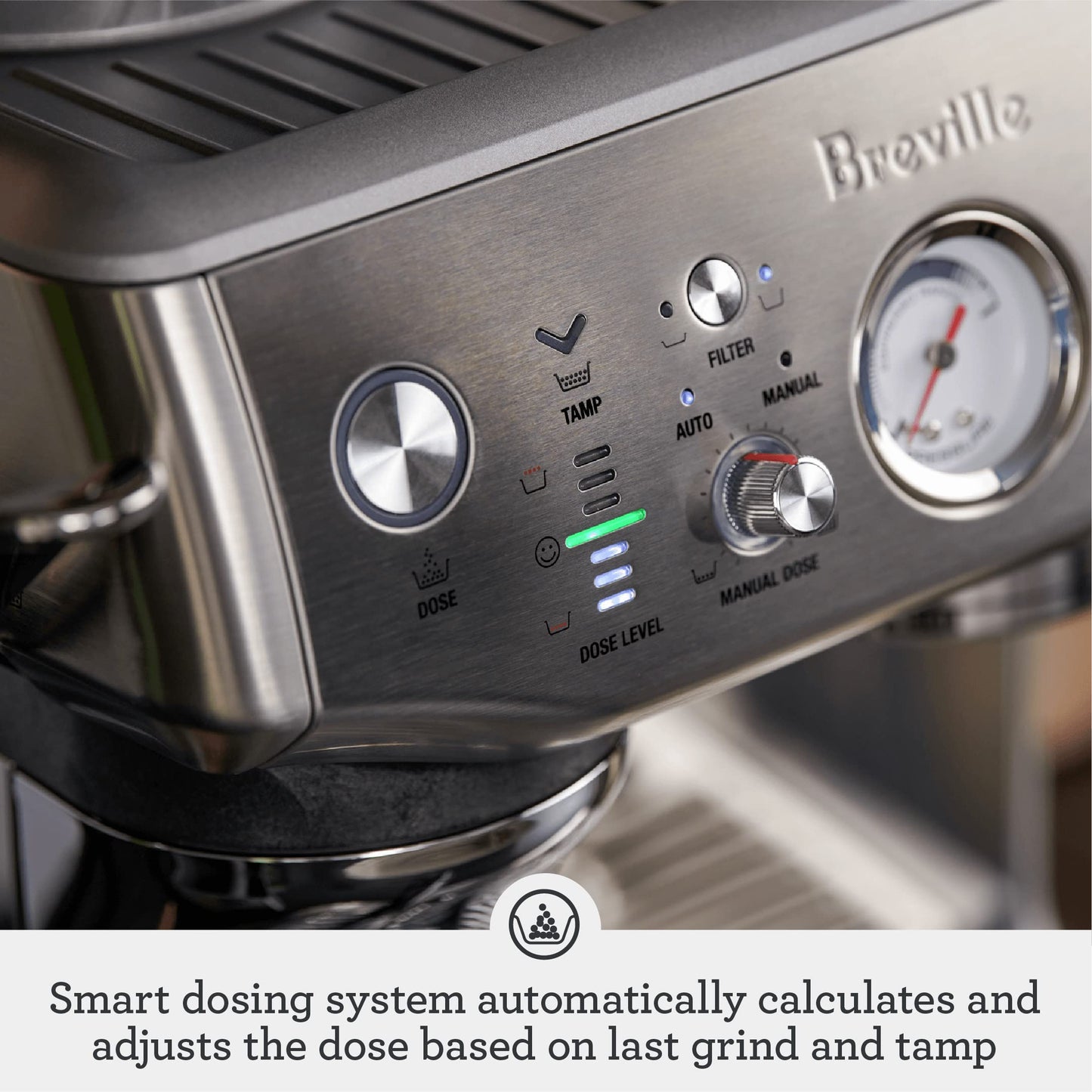 Breville - The Barista Express Impress, BES876BSS1BNA1, acero inoxidable cepillado