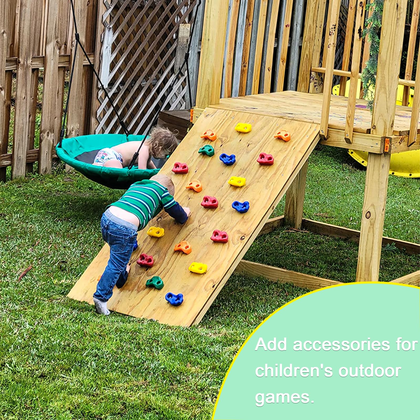 KAKO - Soportes para escalada en roca, para escalada en pared de roca, para niños, para escalada en roca para niños, para escalada en roca para niños con accesorios de montaje (25 piezas)