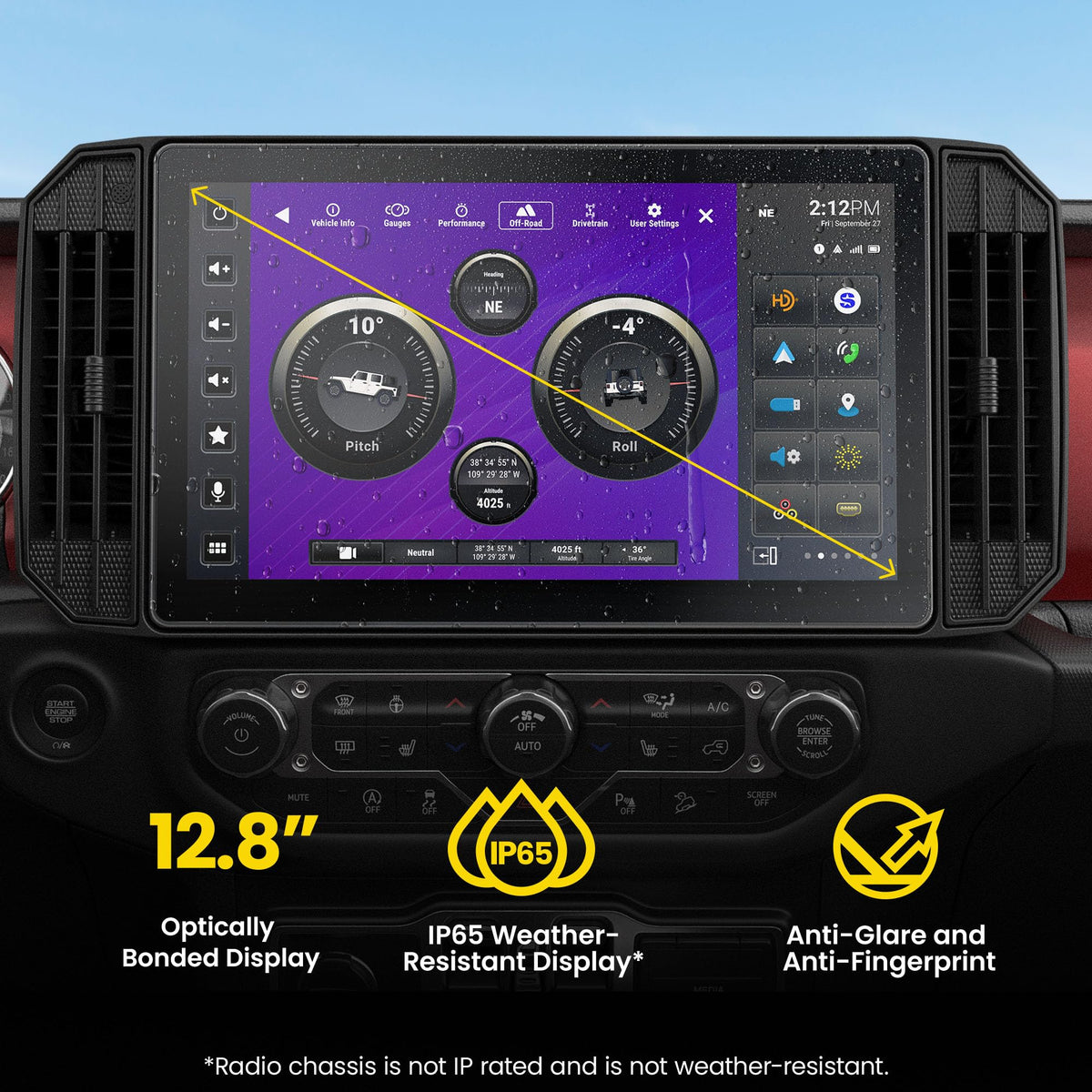 Estéreo Inalámbrico Stinger HORIZON12 Wrangler JL Gladiator Apple CarPlay