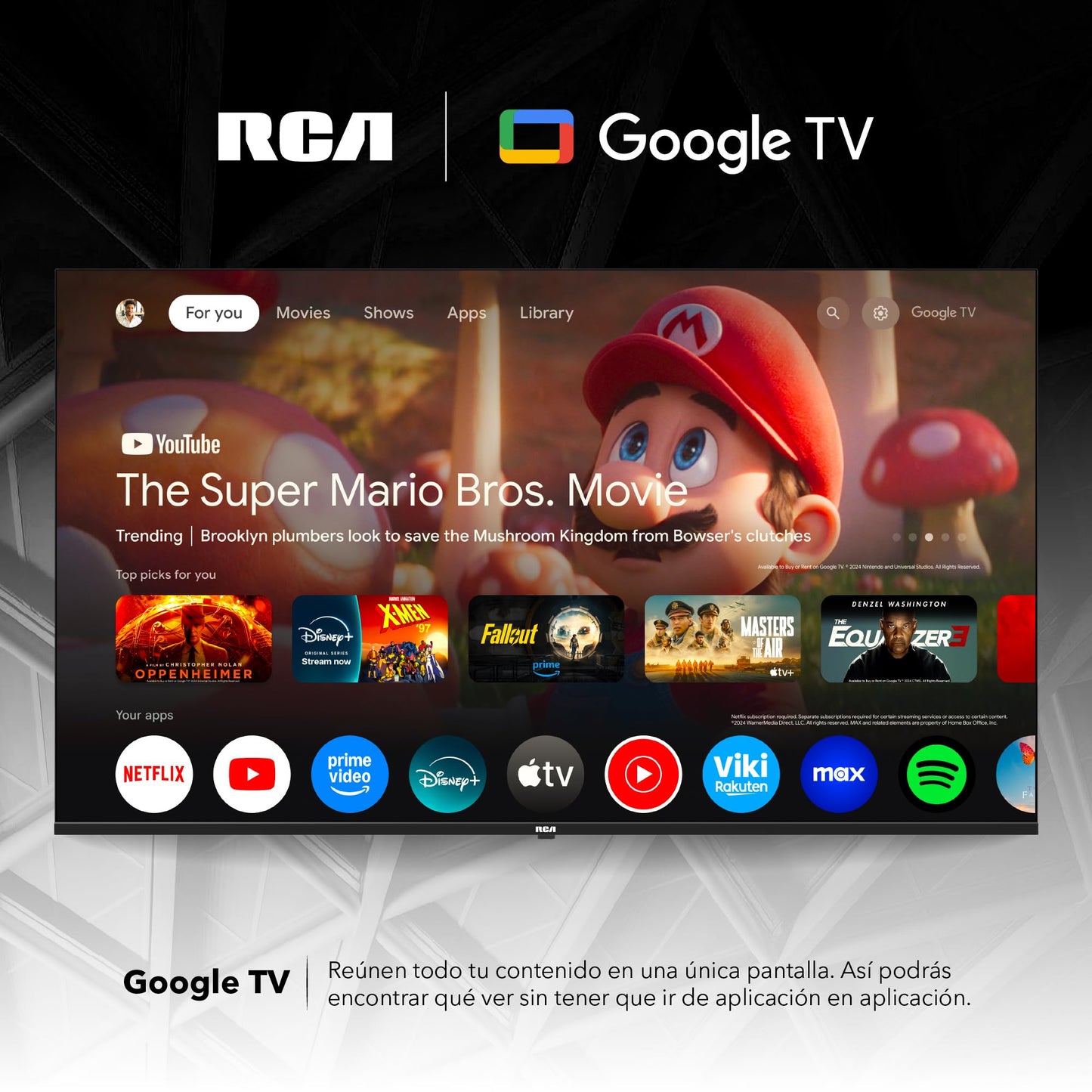 RCA Pantalla de 65" MultiTuner HD TV GoogleTV Operating System 2025 - Modelo R65M-U4G