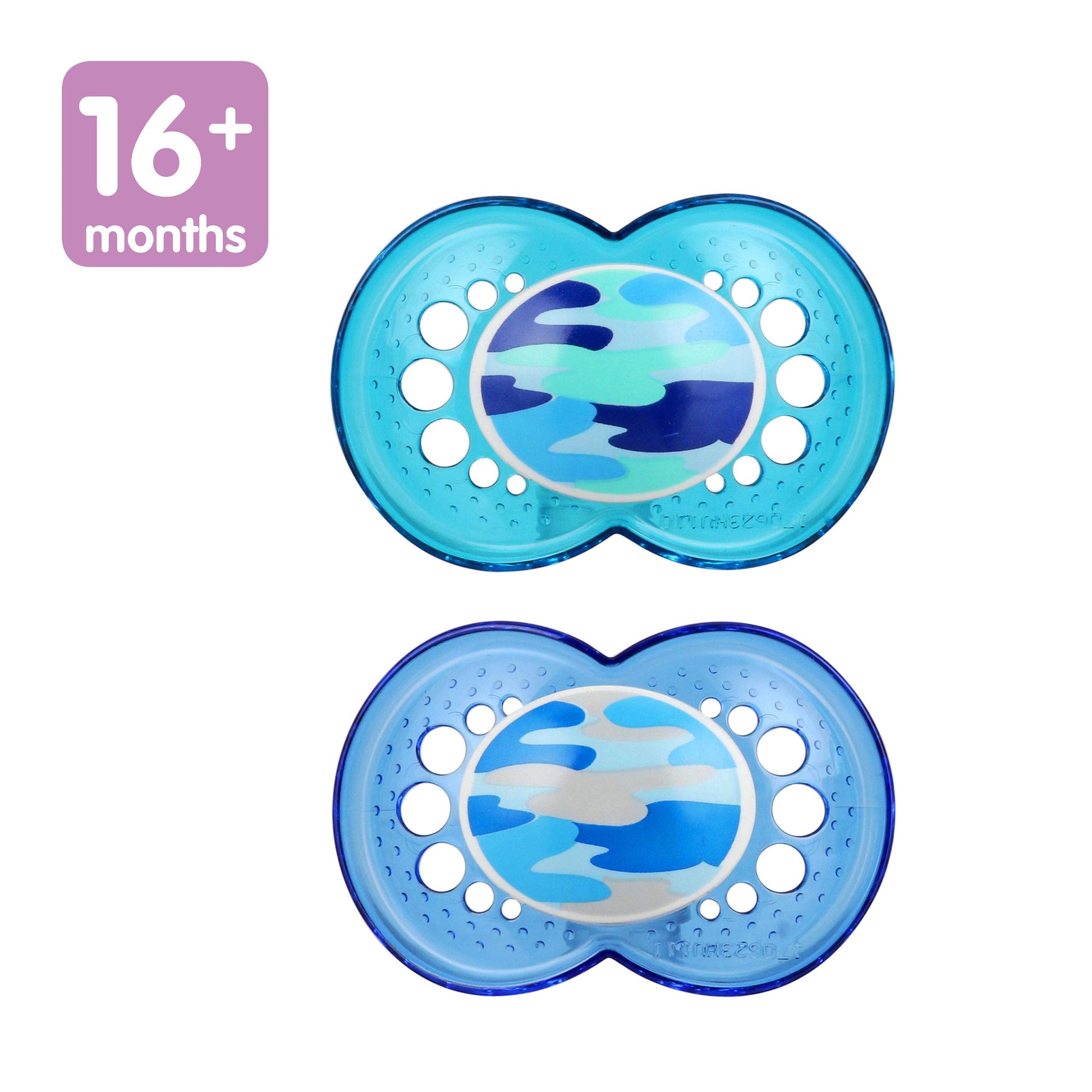 MAM Camo Orthodontic Pacifier, Boy, 16+ Months, 2-Count