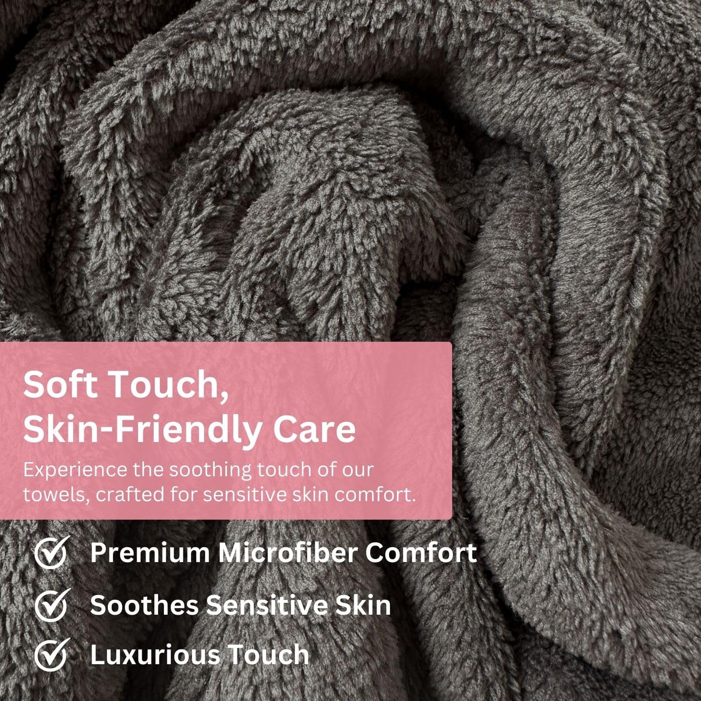 Efforest - Toallas faciales para esteticistas - Toalla de spa suave de microfibra para el cuidado de la piel, masaje y uso profesional (gris, paquete de 5)