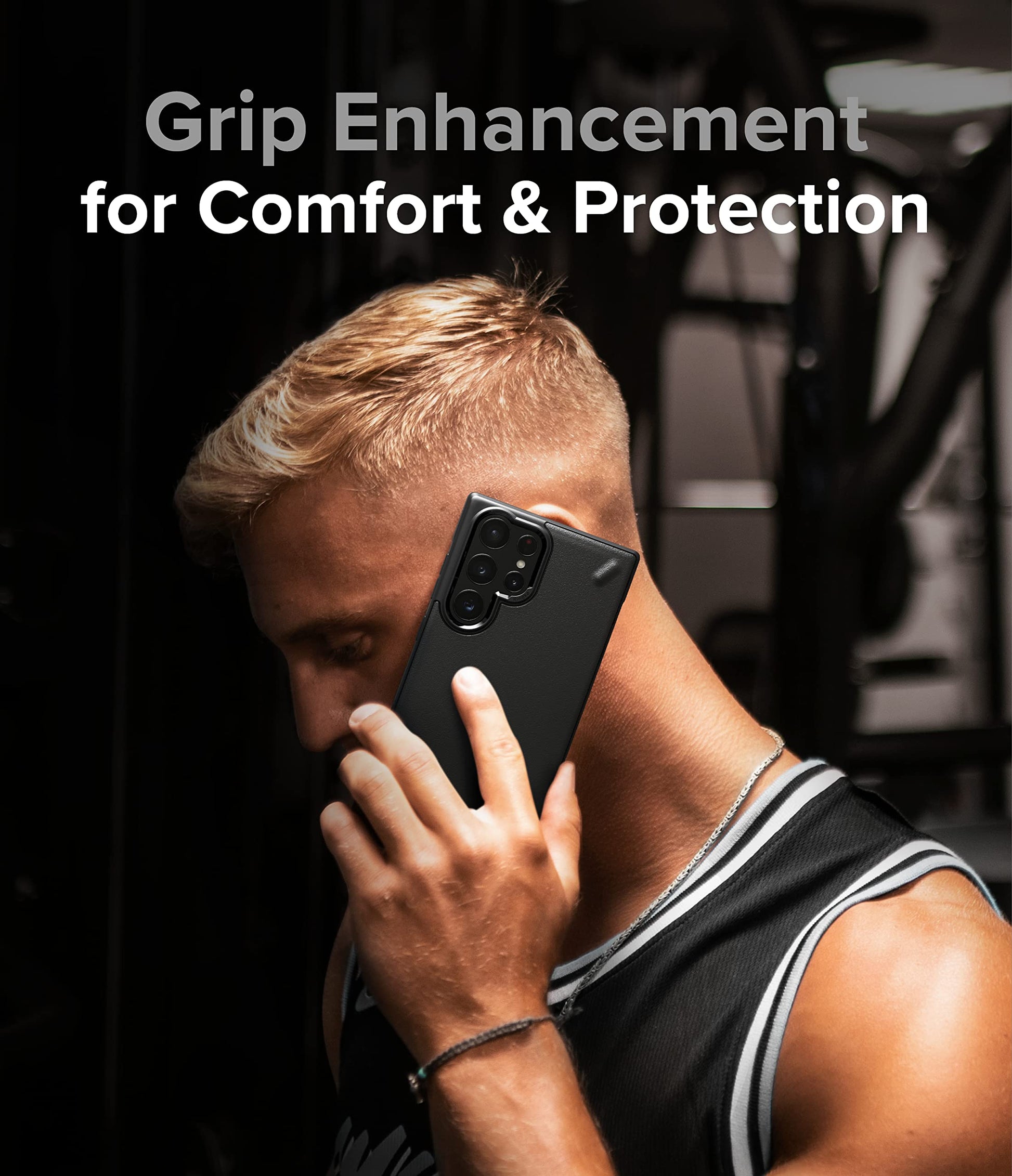 Funda Samsung Galaxy S22 Ultra 5G Ringke Onyx Black TPU Flexible Durable para Hombre