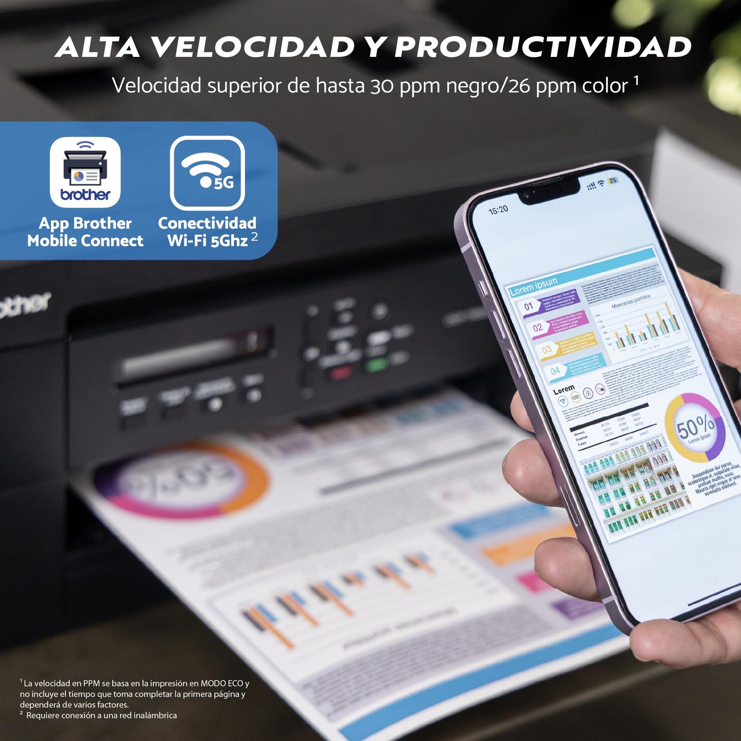Brother Impresora Multifuncional 3 en 1 Inyección de Tinta a Color InkBenefit Tank, DCP-T830DW | WiFi, Dúplex, ADF | Incluye Kit de Tintas de Ultra Alto Rendimiento