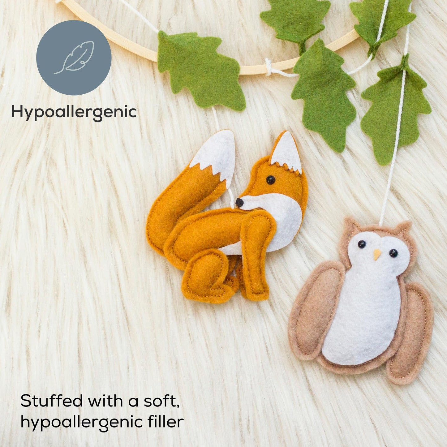 Woodland Mobile for Crib by First Landings - Baby Nursery Mobiles - Woodland Nursery Decor - Crib Mobile Baby Boys and Girls - Baby Mobile with Fox Decor - Forest Animals Woodlands Theme - Baby Gift