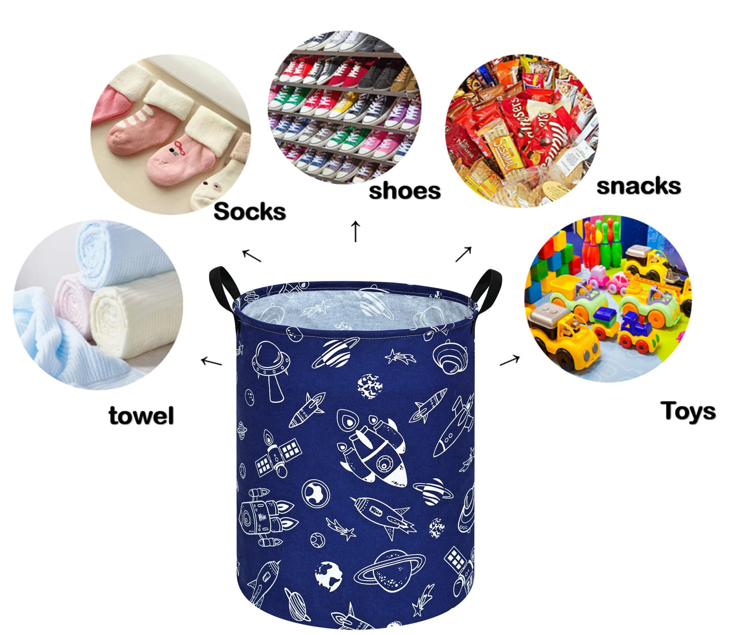 Cesta de almacenamiento DUYIY con asa grande, cesta organizadora para ropa sucia, lavandería, juguetes de bebé, ropa de niños, cesta de regalo
