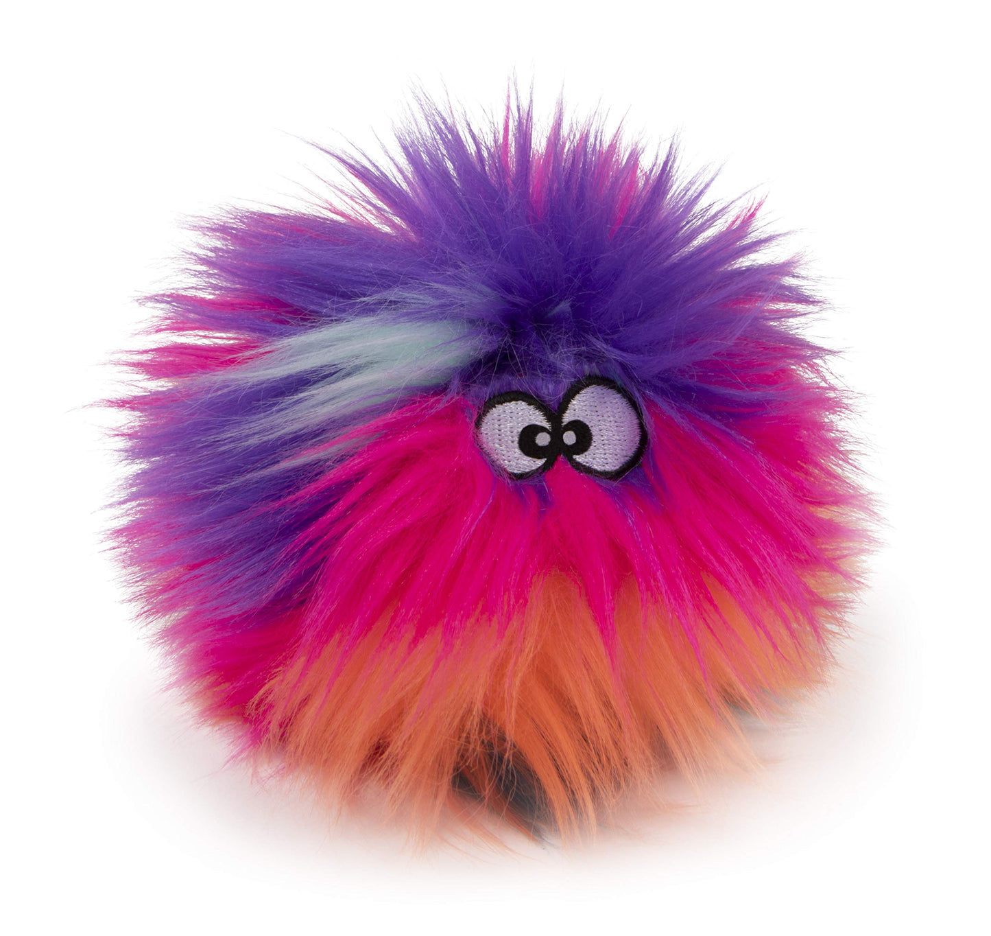 goDog Just for Me Furballz Juguete de Peluche chirriante para Perro, tecnología de protección para Masticar, Arco Iris Fresco, Mini
