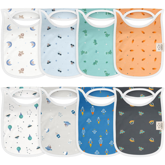 Baberos KeaBabies Bonitos Suaves y Absorbentes Gran Cobertura para Bebé Niño y Niña