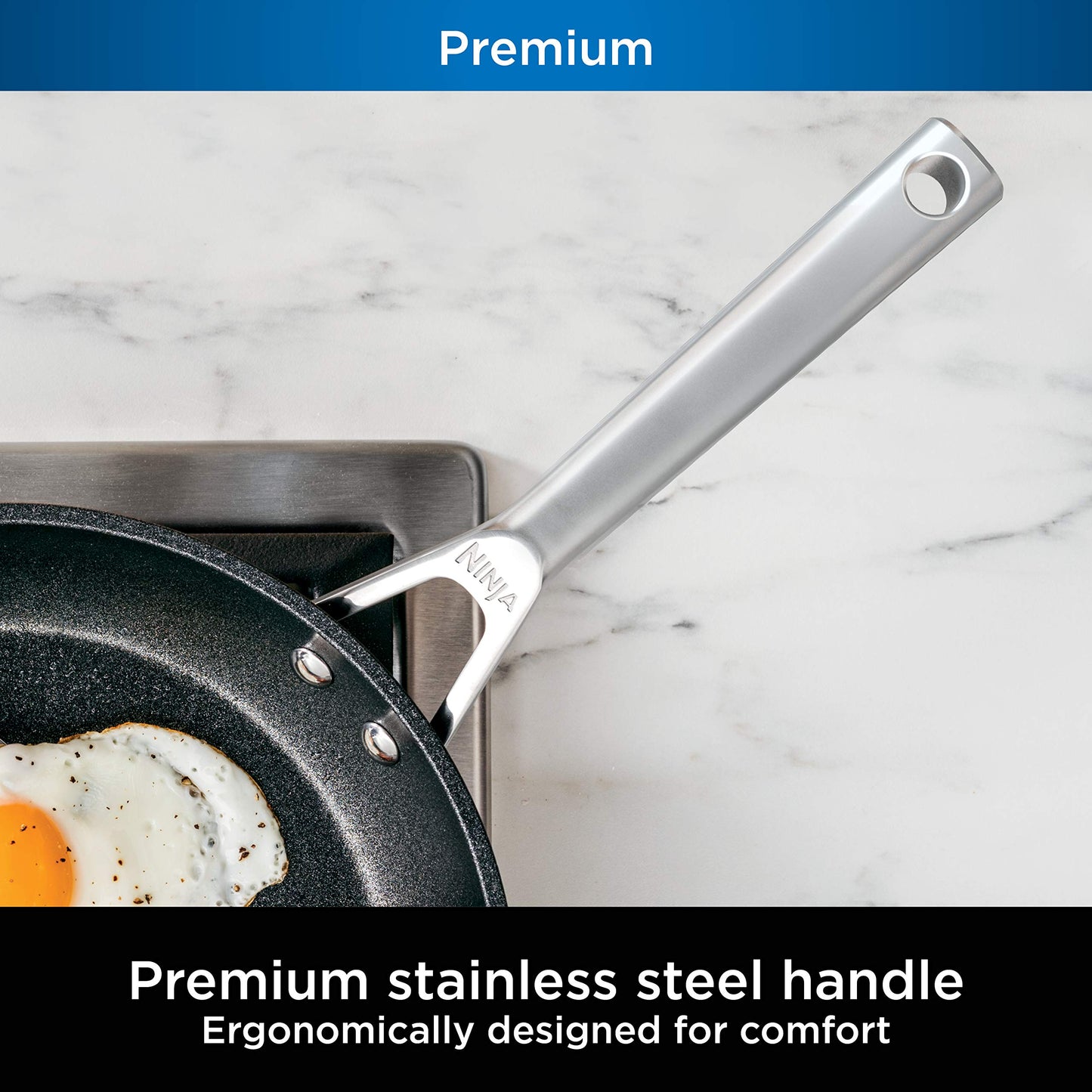 Juego de Utensilios de Cocina Ninja Foodi Gris Pizarrón de Anodizado Duro Antiadhesivo y Nunca Pegar