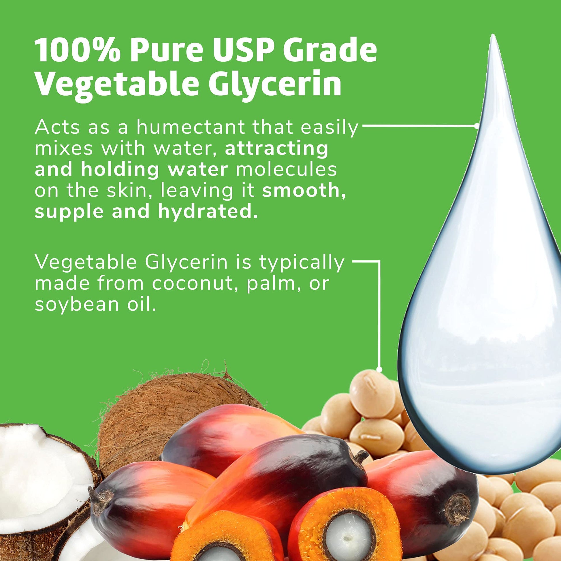 SKIN CARE DLC VEGETABLE GLYCERIN SOFTENS, TONES, MOISTURIZES SMOOTH, SUNSCREN, CLEANS, GLICERINA VEGETAL by De La Cruz
