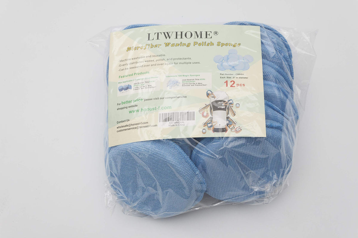 Aplicador de Cera LTWHOME Azul de Microfibra con Dedo para Coches