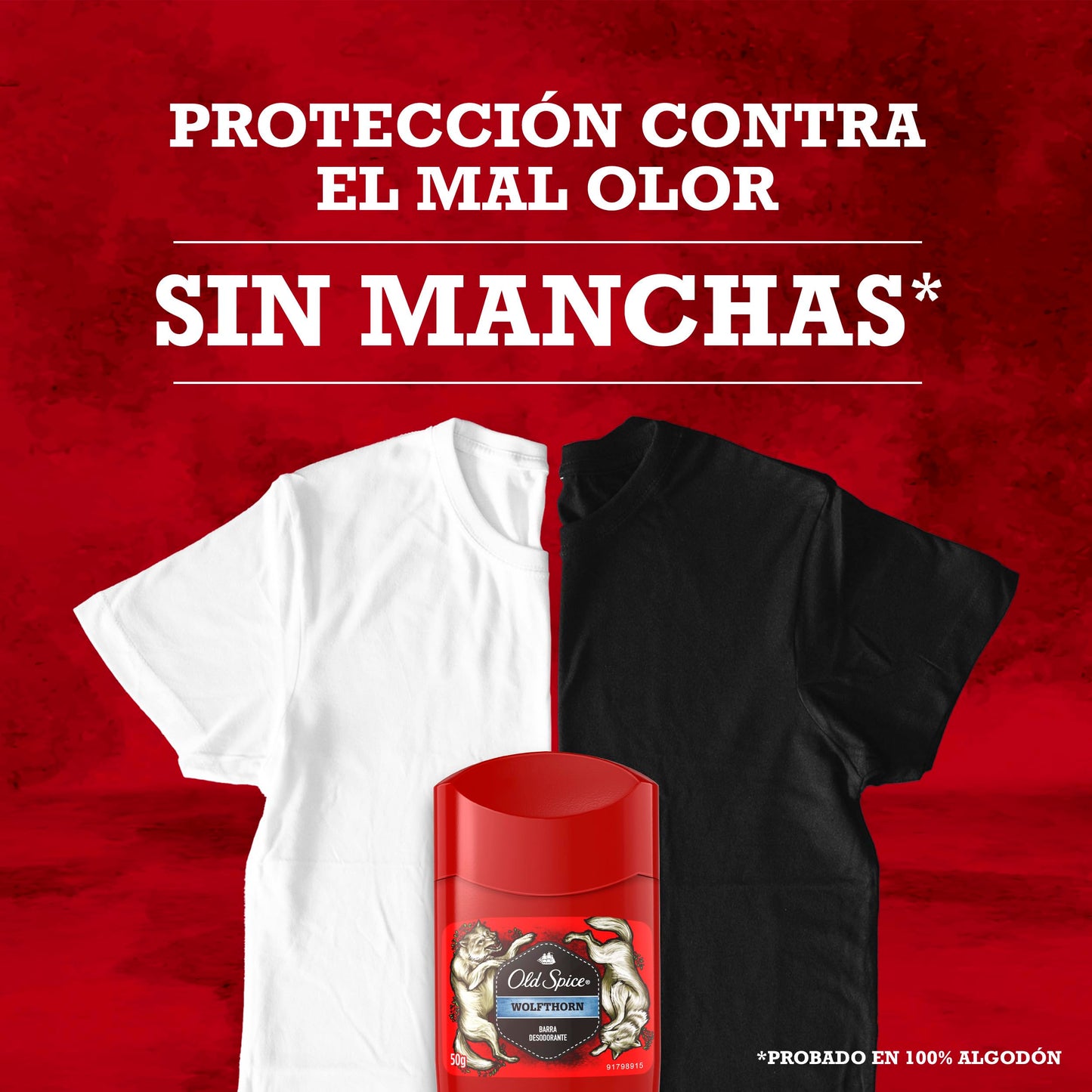 OLD SPICE, Pack de 3, Desodorante en Barra, Wolfthorn, Aroma Cítrico, Adiós Mal Olor, Cuidado para Hombre, 50 g c/u