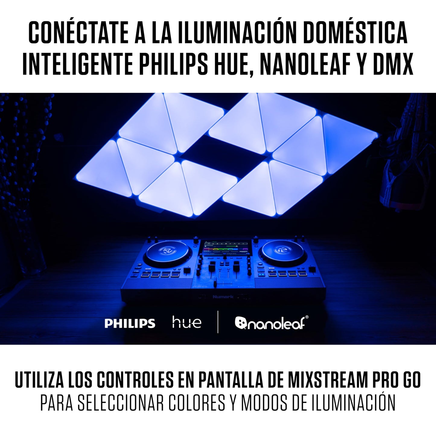 Controlador DJ Numark Mixstream Pro Go portátil con batería y pantalla táctil