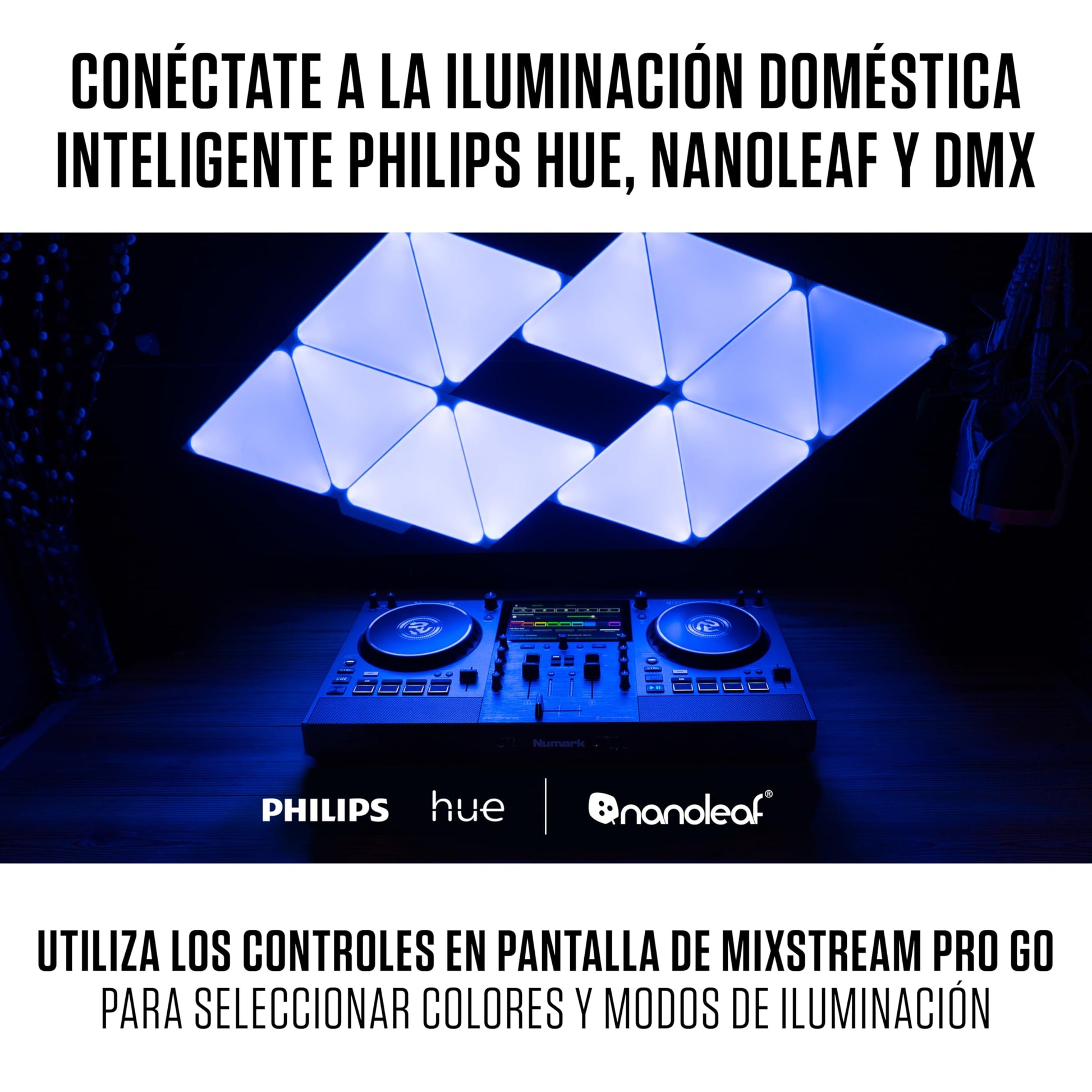Controlador DJ Numark Mixstream Pro Go portátil con batería y pantalla táctil