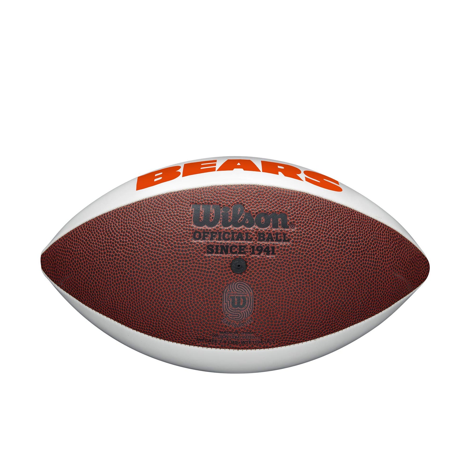 Balón de Fútbol Wilson NFL Live Signature Chicago Bears Talla Oficial