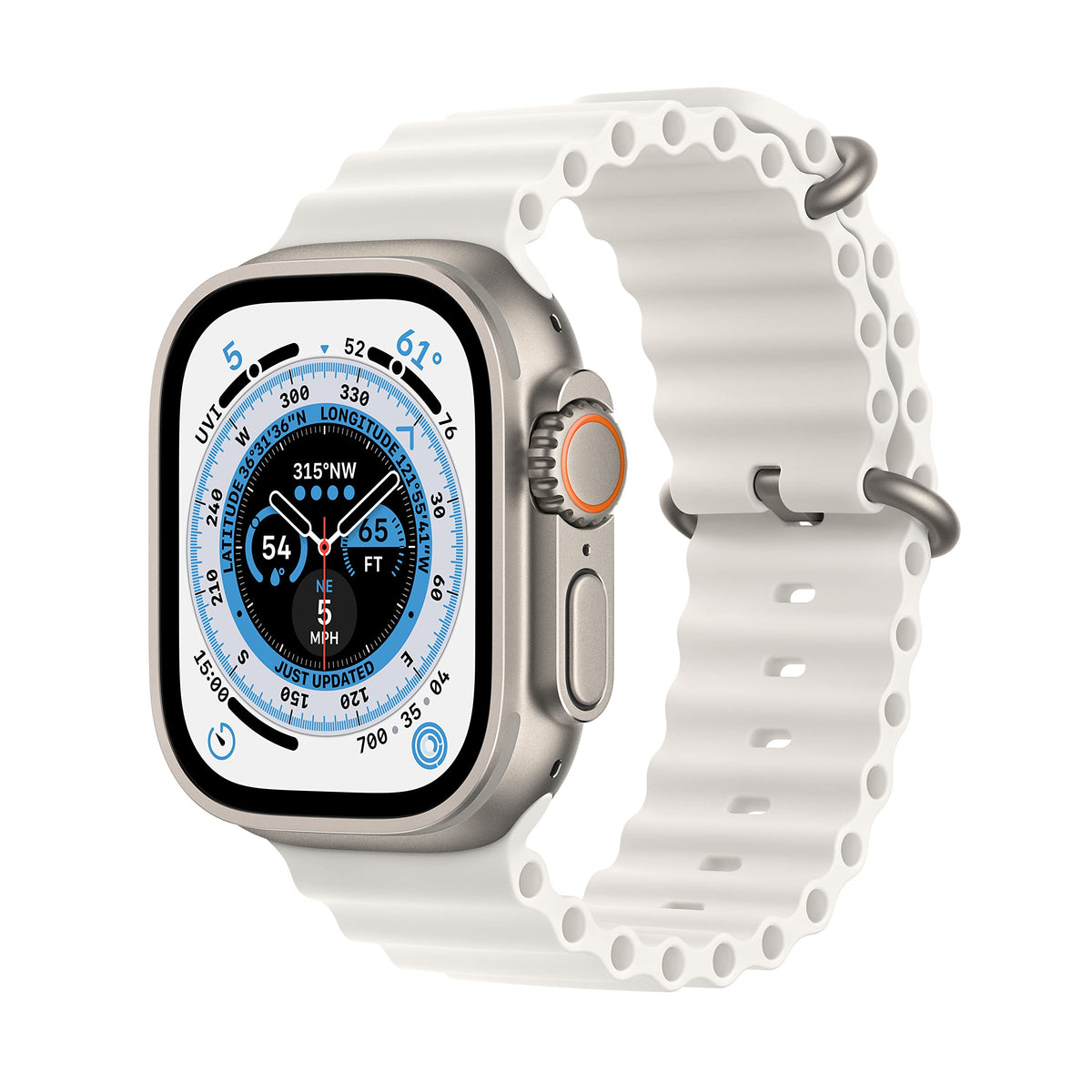 Reloj Apple Ultra Titanio Correa Ocean Blanca Reacondicionado Premium