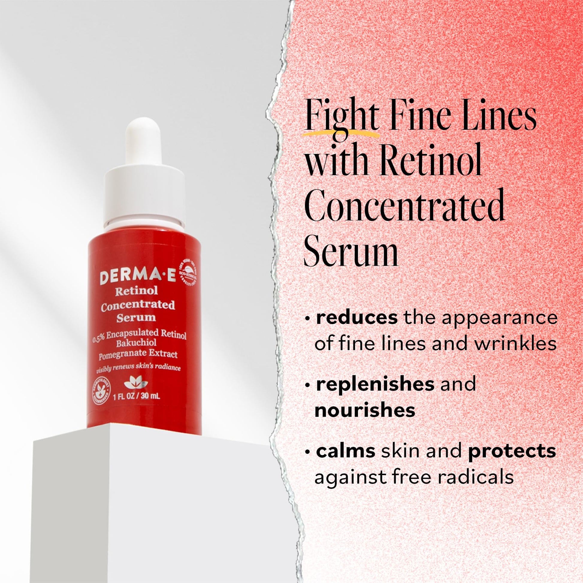 Derma-E Anti Wrinkle Retinol Concentrated Serum for Women 1 oz Serum