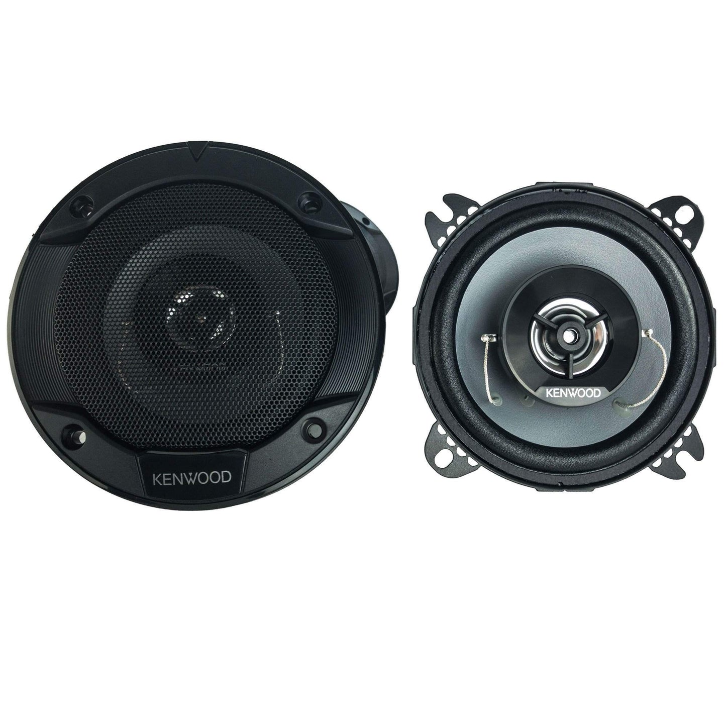 Kenwood - Altavoces KFC-1066S de montaje empotrado coaxiales de 2 vías y 220 vatios, 4 pulgadas, par