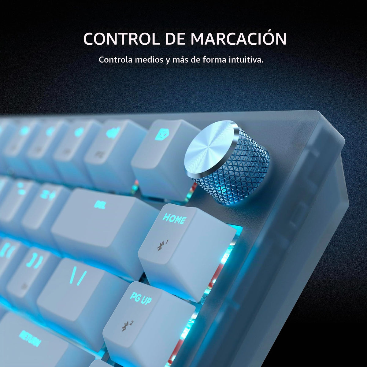 Teclado mecánico inalámbrico Corsair K65 blanco RGB intercambiable para Mac y iPad