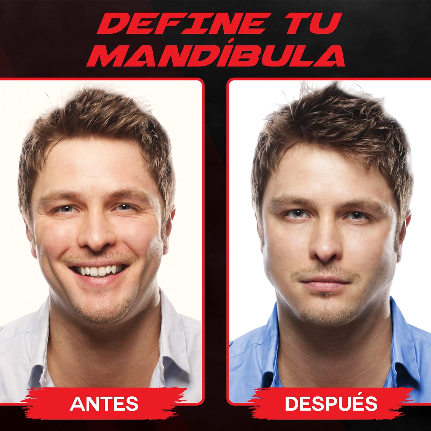 Ejercitador de mandíbula para hombres y mujeres de Mayena Sports - 4 niveles de resistencia (8 piezas) Tabletas de silicona para ejercitar la mandíbula - Potente entrenador de mandíbula y ejercitador facial para usuarios de todos los niveles - Adelgaza y