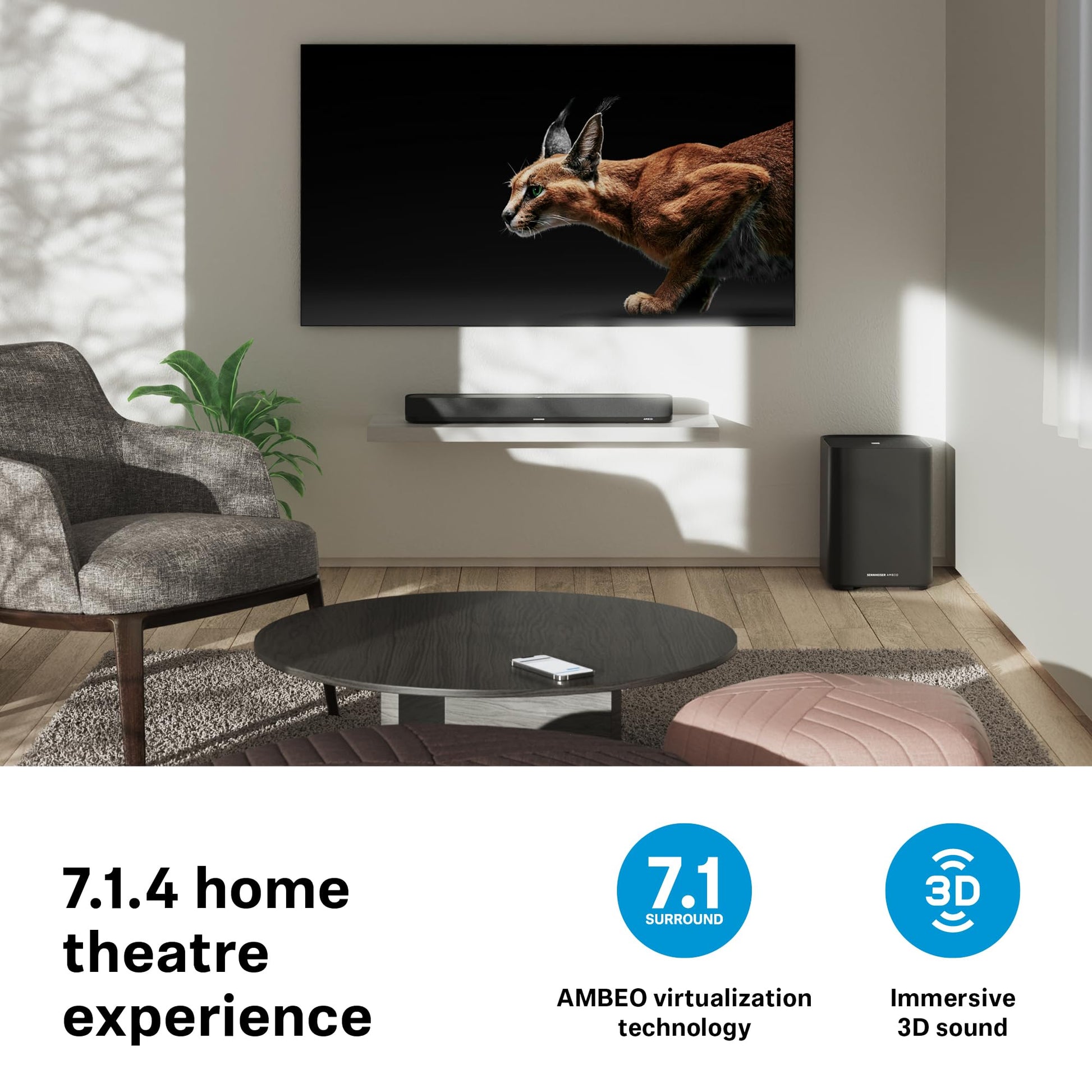 Sennheiser Barra de Sonido AMBEO Soundbar Mini