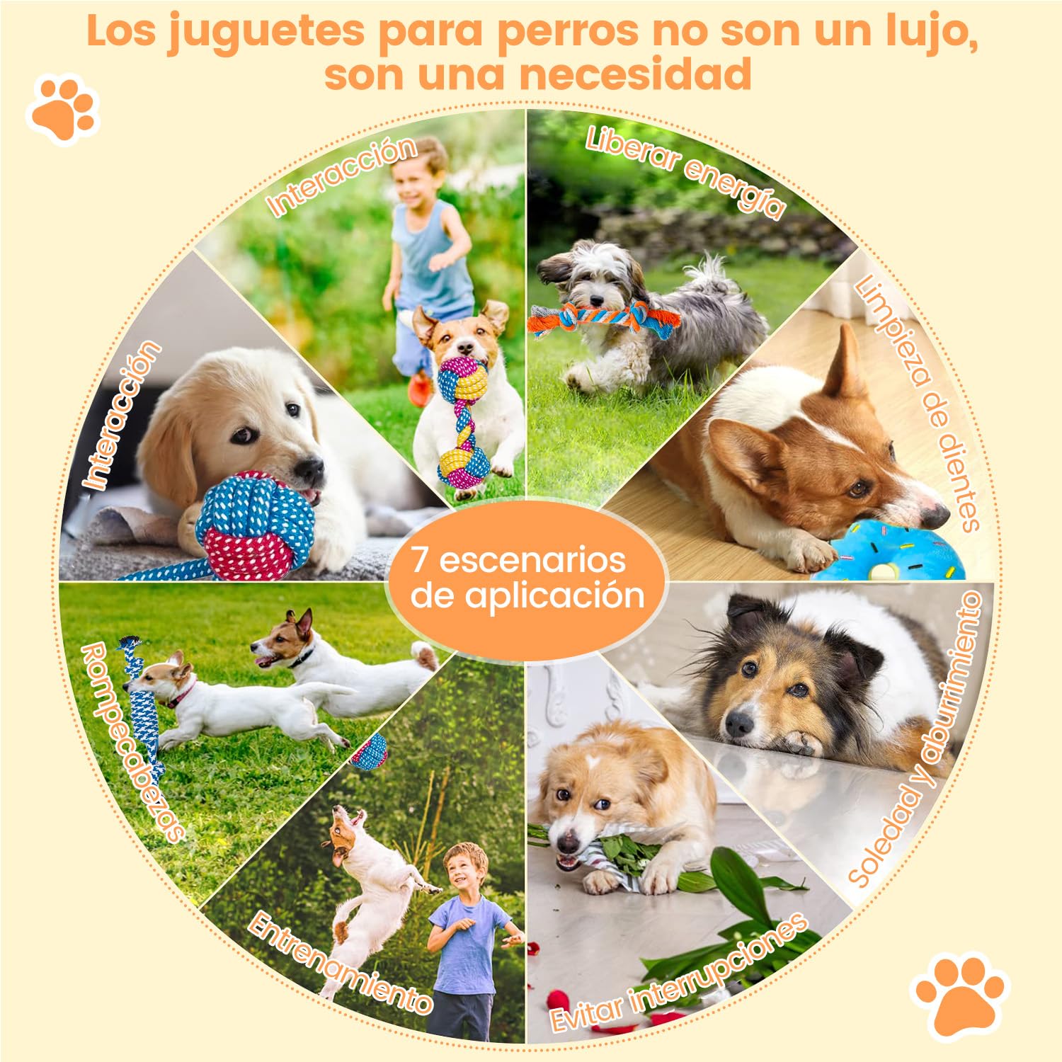 Juguete de cuerda para morder perros, 7pcs juguetes para perros pequeños, lindos juguetes para perros que chirrían ternera, juguetes duraderos para dentición cachorros, cuerdas para masticar cachorro