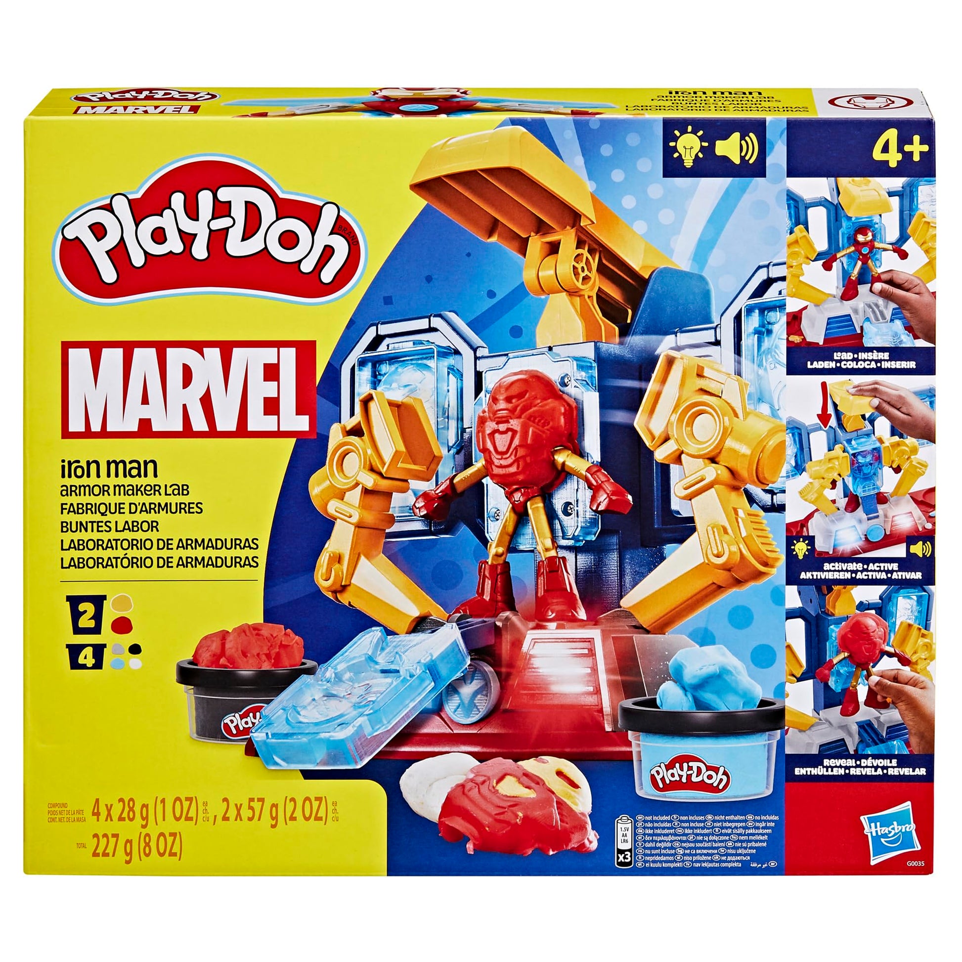 Set de Juego Play-Doh PD Iron Man rojo con Laboratorio de Creación de Armaduras