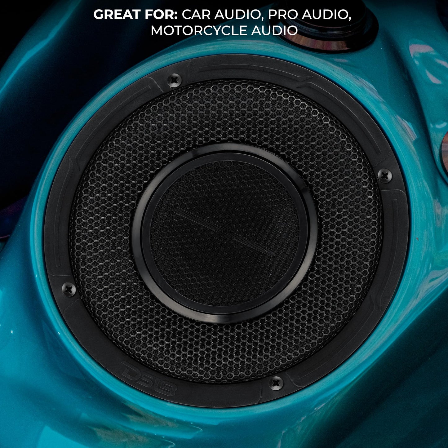 DS18 Pro-HY6.4MSL - Altavoz de Audio híbrido de Rango Medio para Coche de 6.5 Pulgadas con Driver Integrado y Parrilla incluidos, 300 W máximo 150 W RMS 4 ohmios (1 Altavoz)