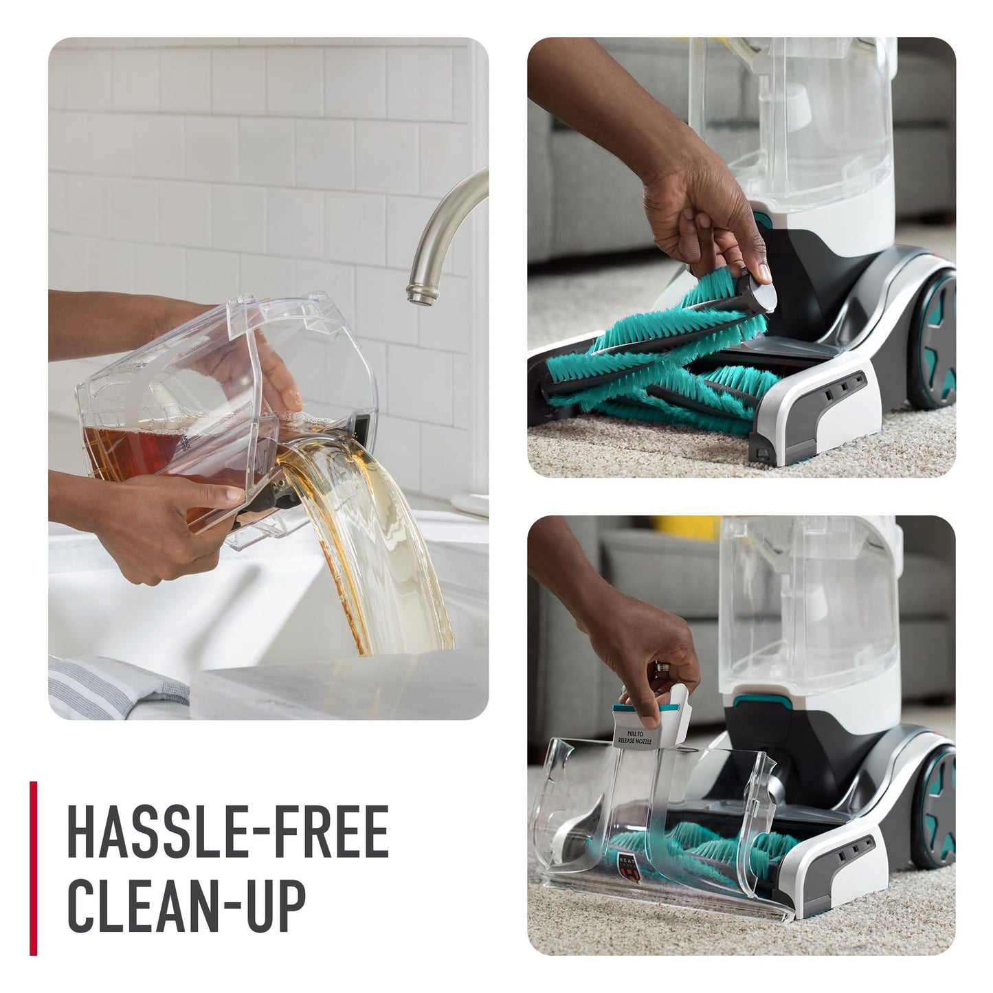 Hoover Smartwash FH52000G, Limpiador automático de alfombras, Color Turquesa