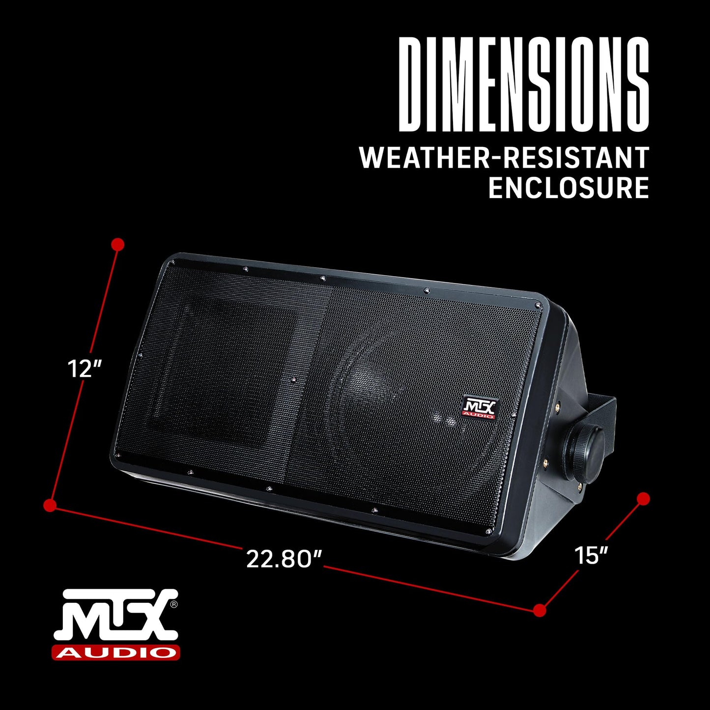 MTX aw82b 20,3 cm 2 Vías all-weather Bocina (Negro)