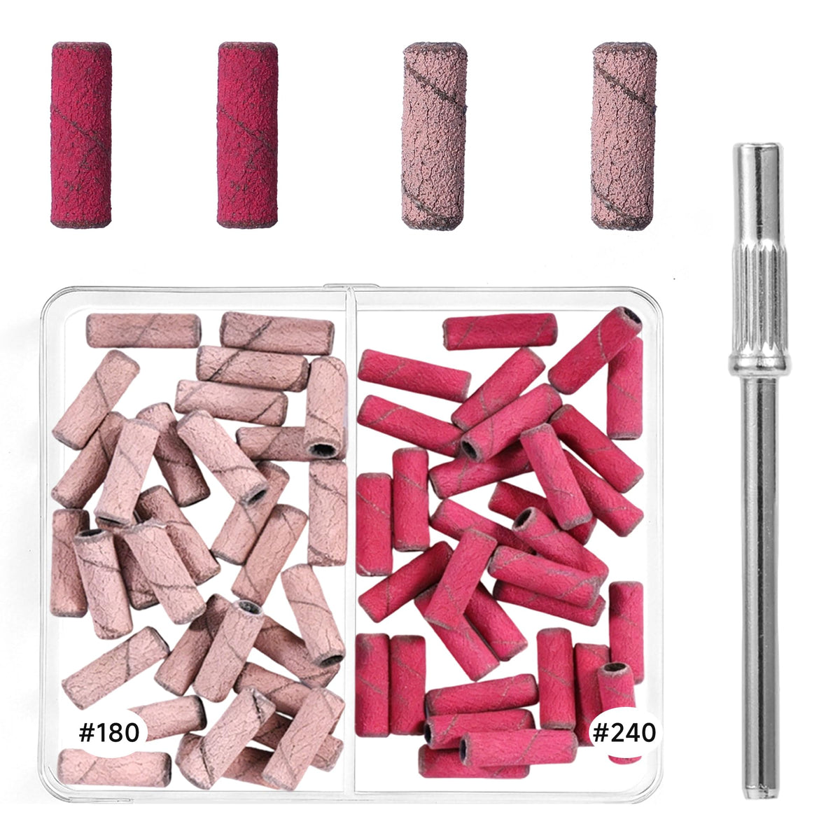 Suministros para Uñas GKINIKG Marrones Bandas de Lijado Grano Fino para Manicura y Pedicura