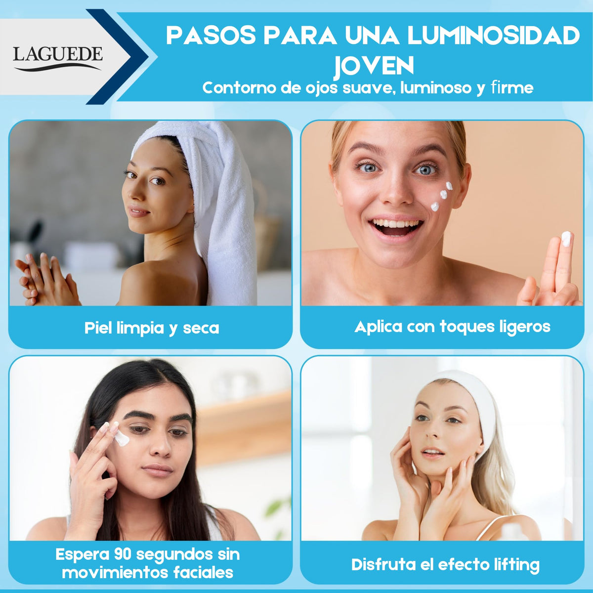 Skintight. Gel Eliminador Bolsas de Ojos Con Efecto Lifting Tensor Quita y Desinflama Bolsas Ojeras Líneas De Expresión y Arrugas - Gel Eye Tightener Para Mujeres y Hombres Apto Todo Tipo de Piel (5 sobres)