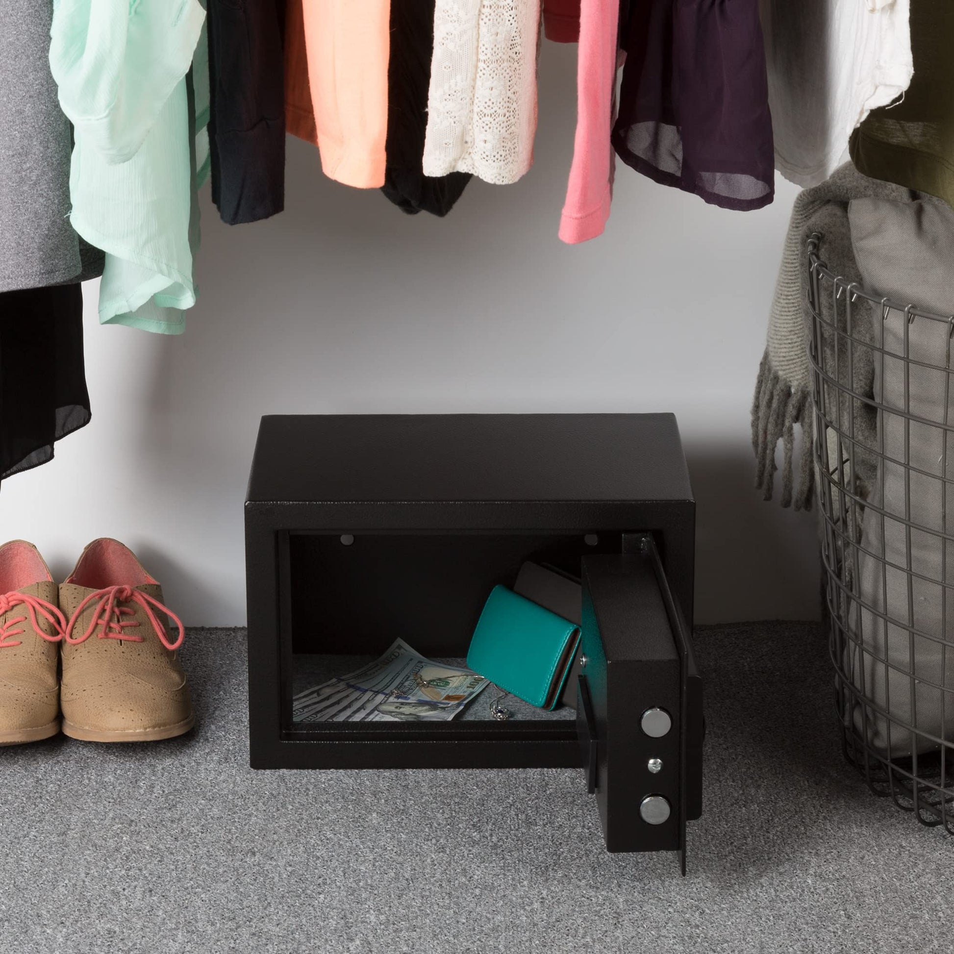 Caja Fuerte Digital Stalwart Acero Electrónico con Teclado, Llaves de Anulación Manual