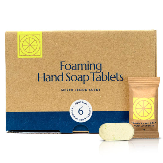 CLEANOMIC- Pastillas de jabón espumoso para manos (paquete de 6) - Recargas de jabón espumoso para manos, Recarga de jabón espumoso, Espuma para lavarse las manos
