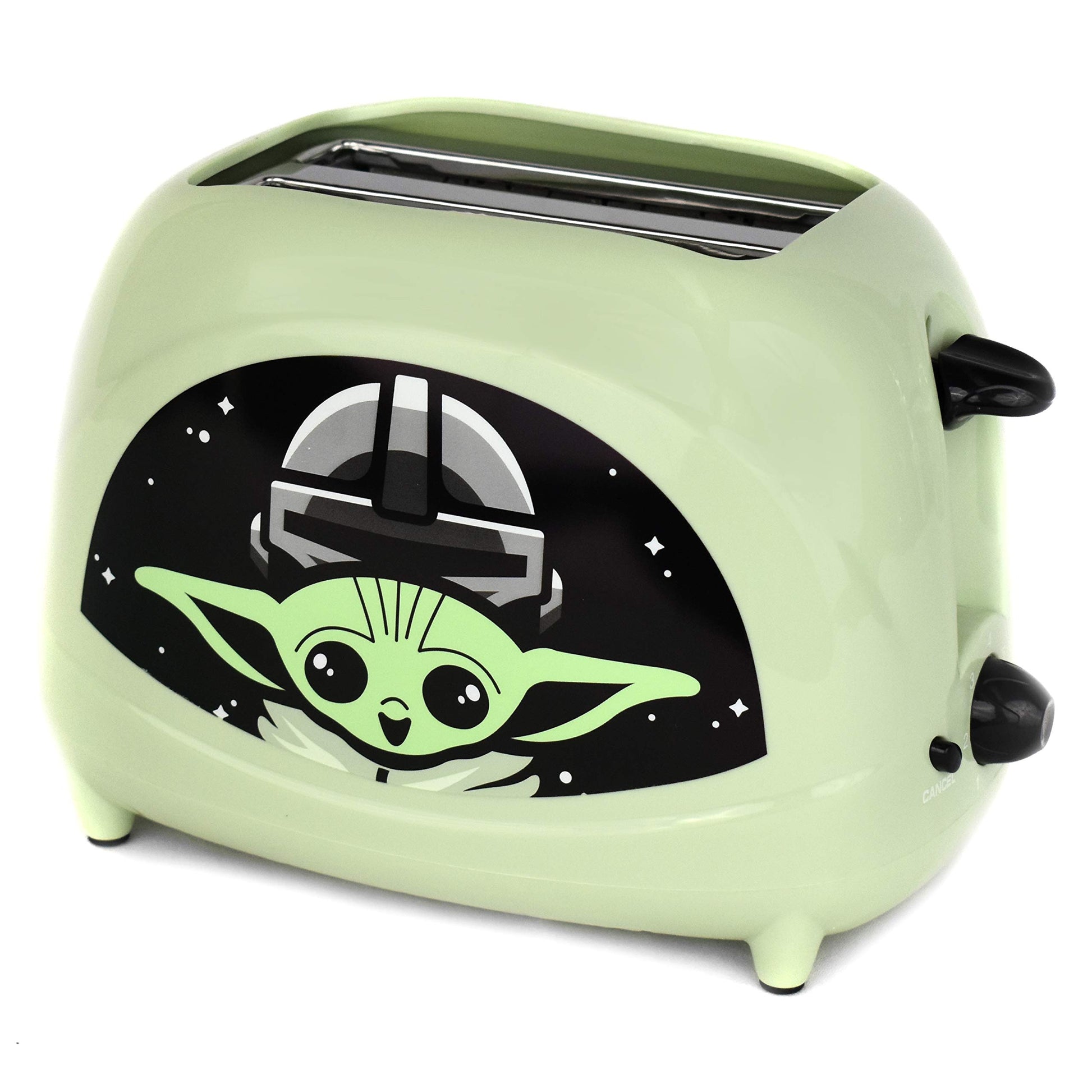 Uncanny Brands Star Wars The Mandalorian The Child tostador de 2 rebanadas - tostador de Baby Yoda en tu tostada