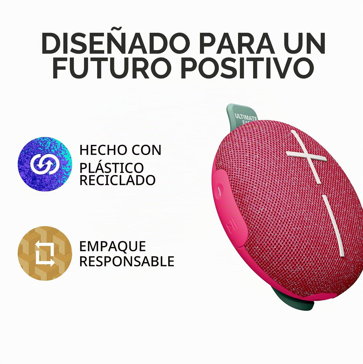 Altavoz Bluetooth Ultraportátil Ultimate Ears Rosa Suave con Graves Grandes y Impermeable IP67