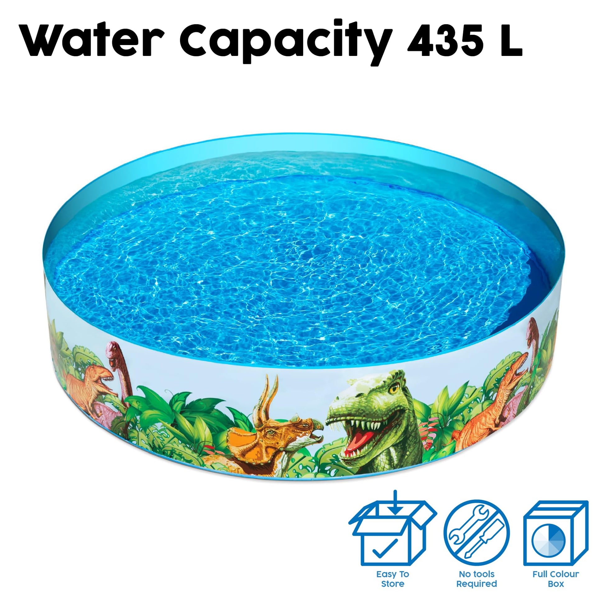 Bestway BW55022-20 Dinosaurous Fill 'N Fun - Piscina para niños, 1,83 m x 38 cm, tamaño único, Multicolor