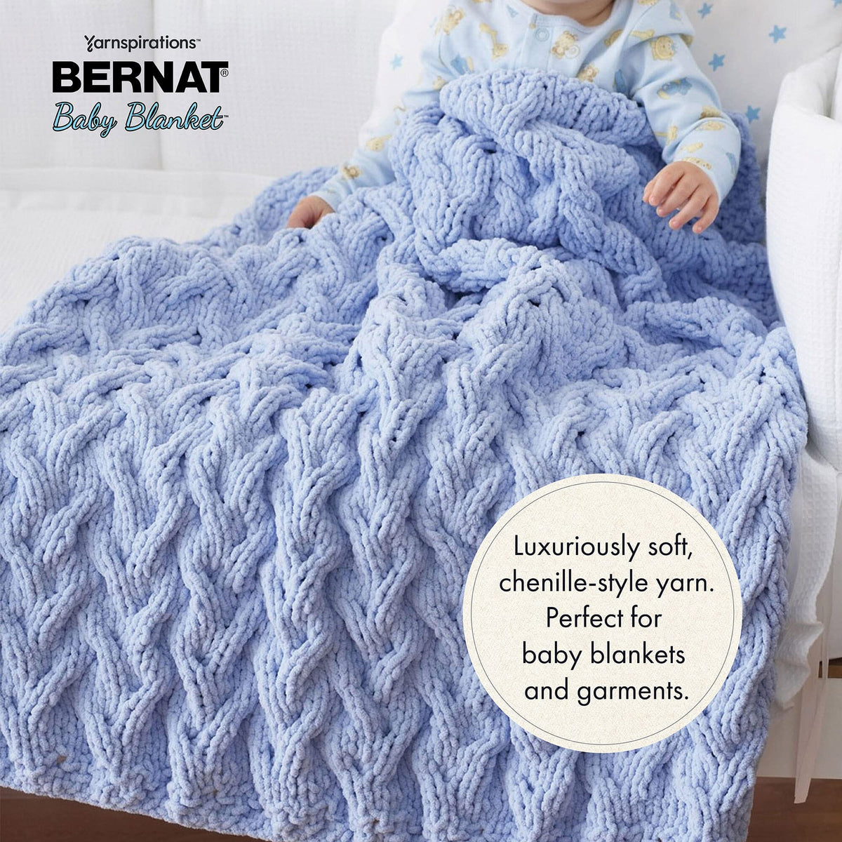 Bernat - Hilo para Manta de bebé, Pequeñas Petunias, Big Ball, 1, 1