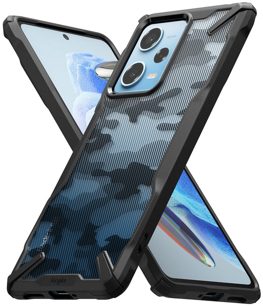 Funda Parachoques Ringke Fusion-X Camo Black Resistente a Impactos para Redmi Note 12 Pro 5G / Poco X5 Pro 5G