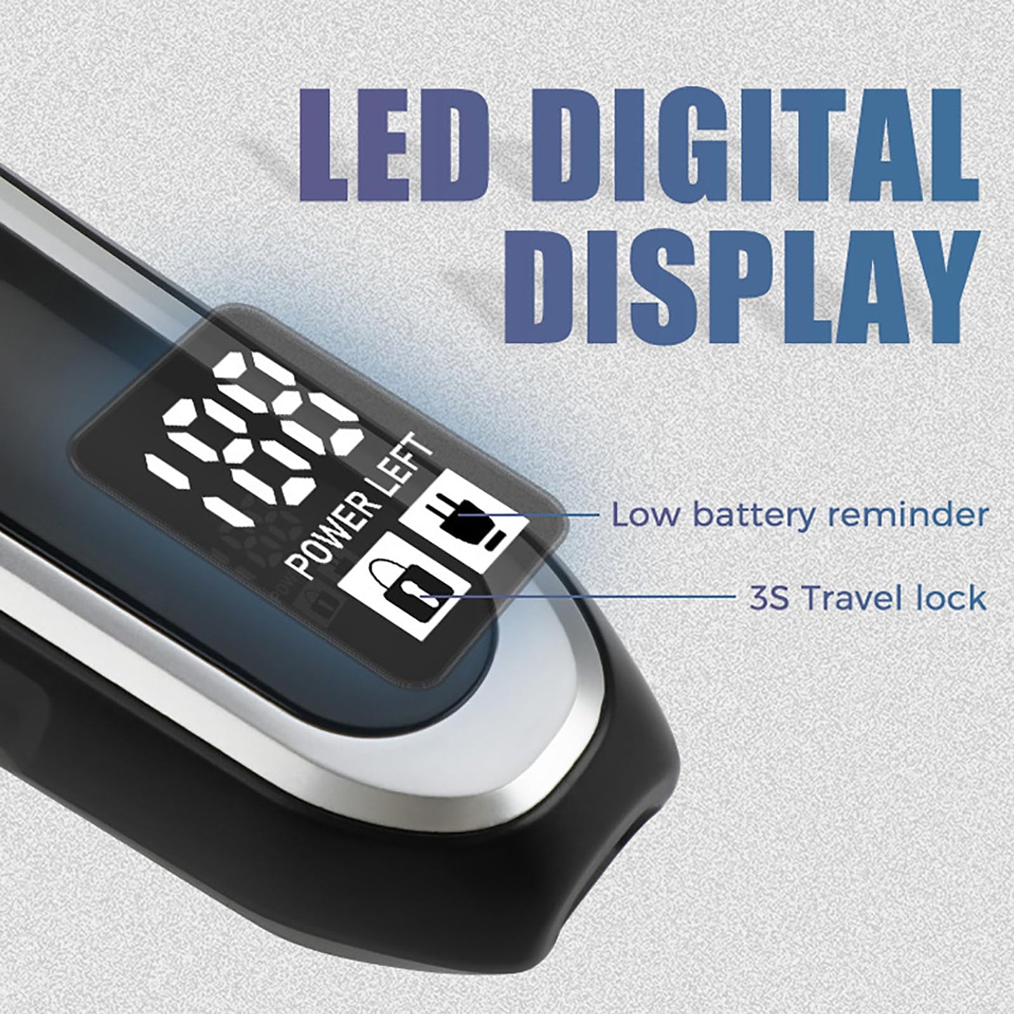 Famhnto Afeitadora Eléctrica de Láminas para Hombre, Recargable E Inalámbrica, con Cuchilla Desplegable para Patillas, para Uso En Seco Y Húmedo, Color Plateado