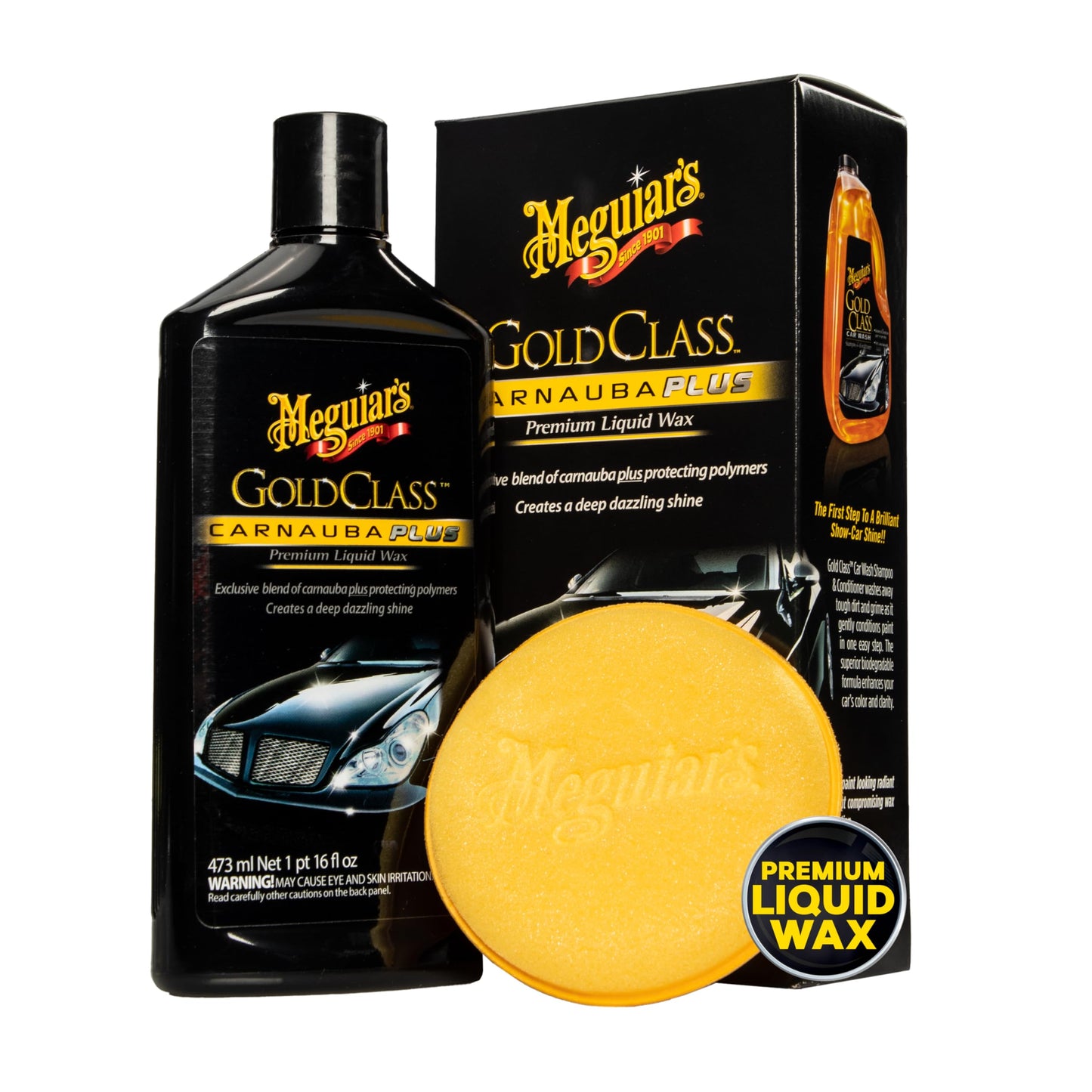 Kit de Cera Líquida Meguiar's Gold Class Carnauba Plus Premium 16 Oz Con Almohadilla Aplicadora
