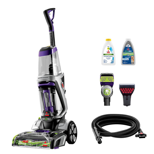 BISSELL ProHeat 2X Revolution Pet Pro Plus, 3588F, limpiador profundo vertical, tiempo de secado de 30 minutos, cepillo para polvo eléctrico doble para levantar suciedad, accesorio de manguera y