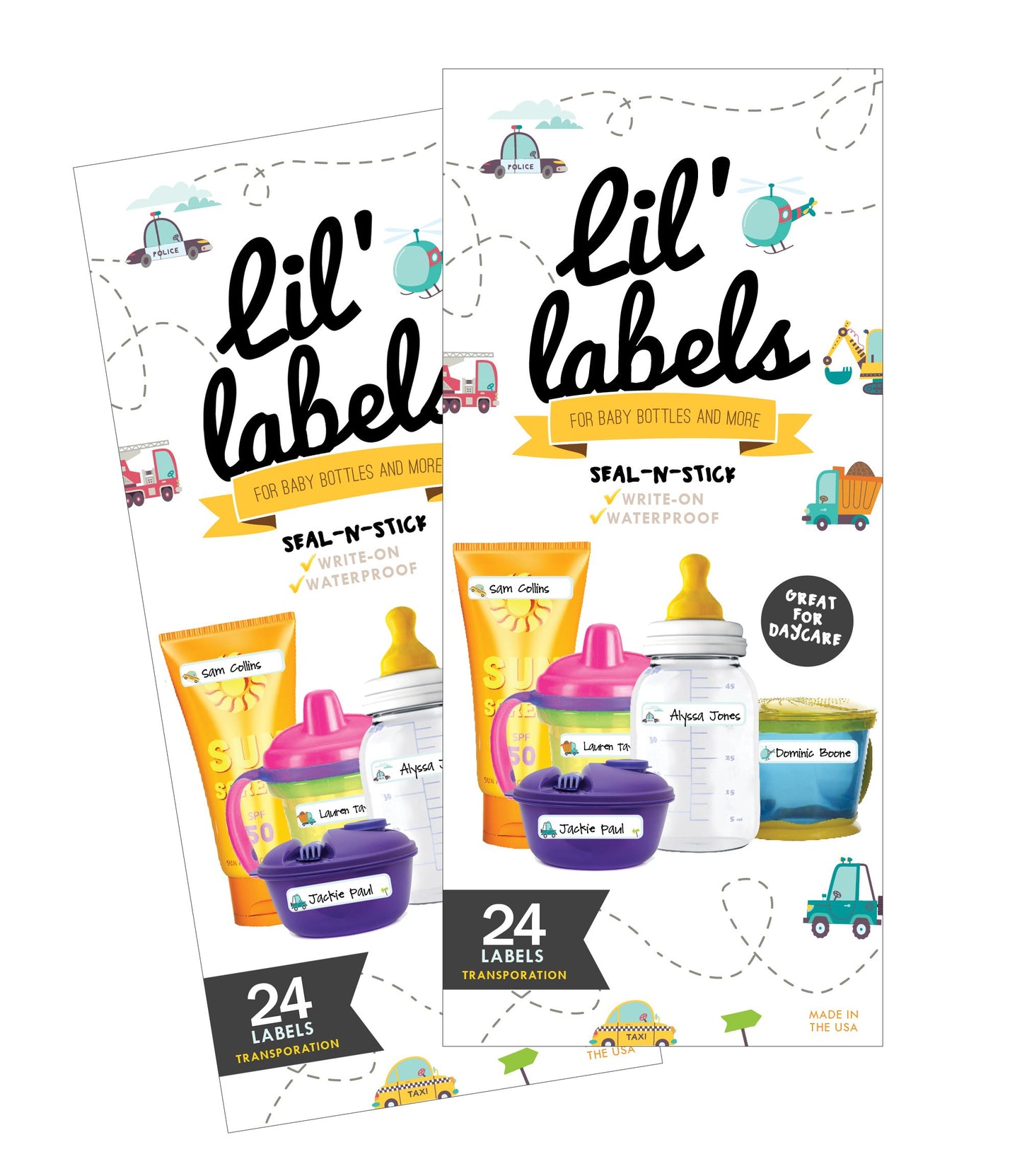 Etiquetas para biberones, escriba, autolaminadas, resistentes al agua, etiquetas de nombre personalizadas para niños para biberones, vasos sippy para guardería y escuela, aptas para lavaplatos, para