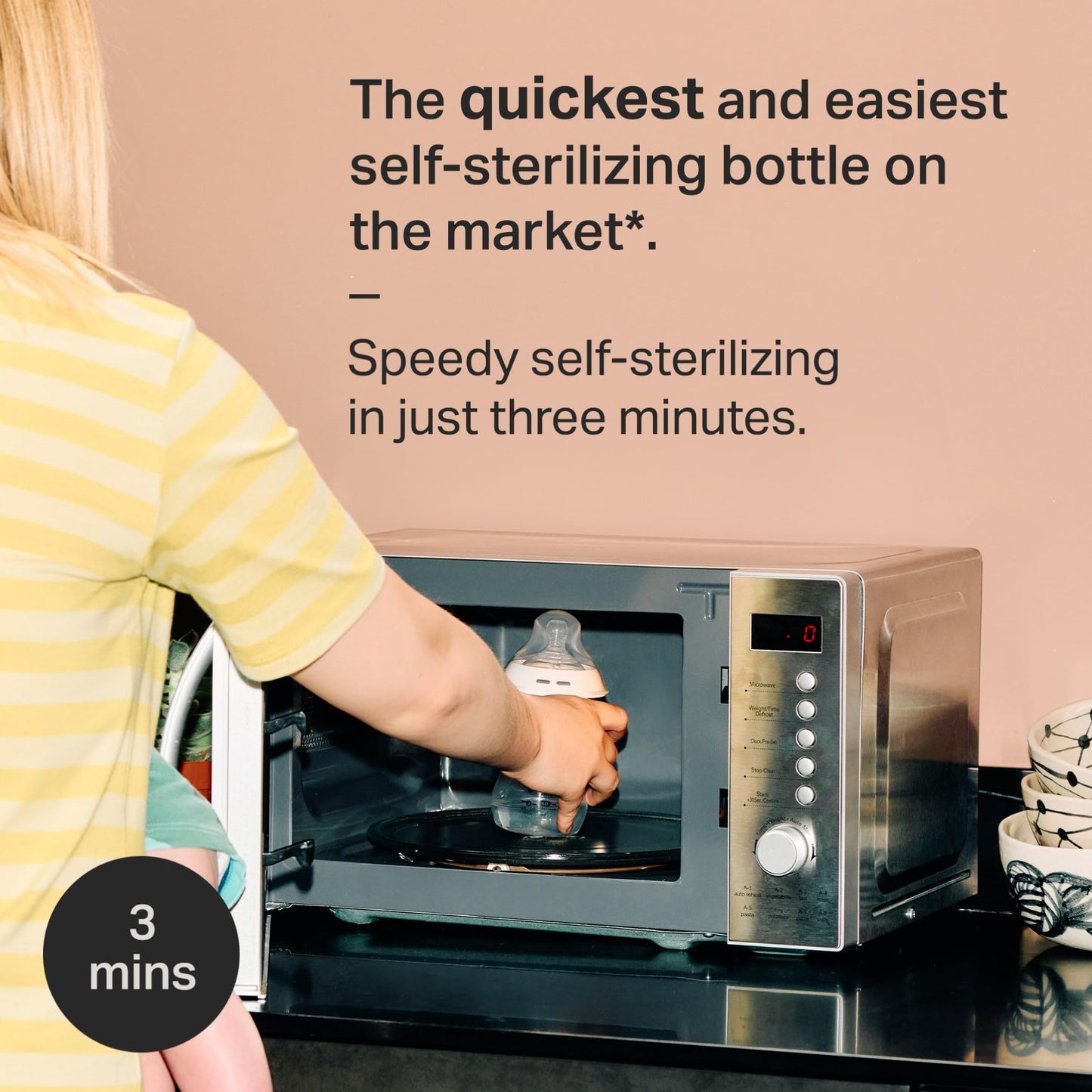 Biberón para Bebé Tommee Tippee Natural Start Verde y Turquesa con Tetina Similar al Pecho para Alimentación Más Espesa 6 Meses+