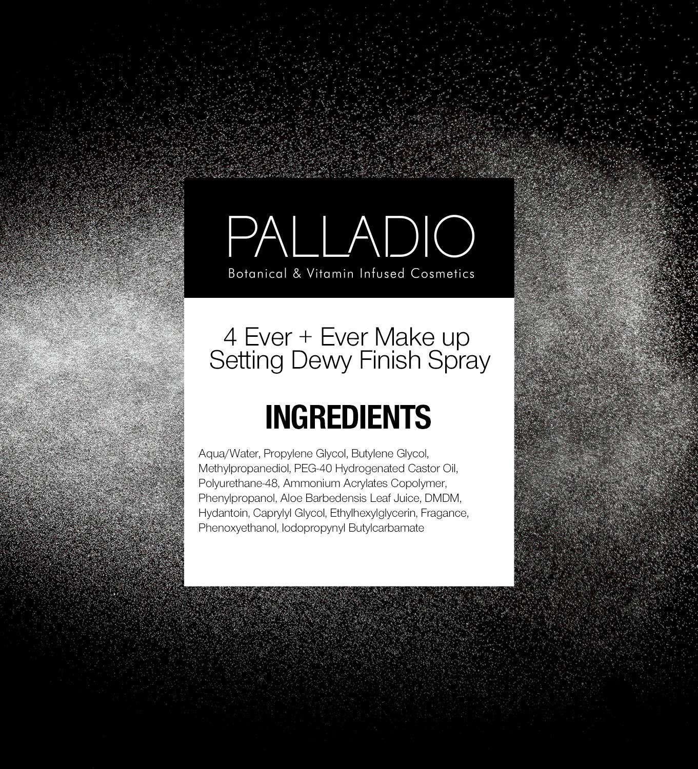 Spray Fijador de Maquillaje Palladio Larga Duración Dewy Finish