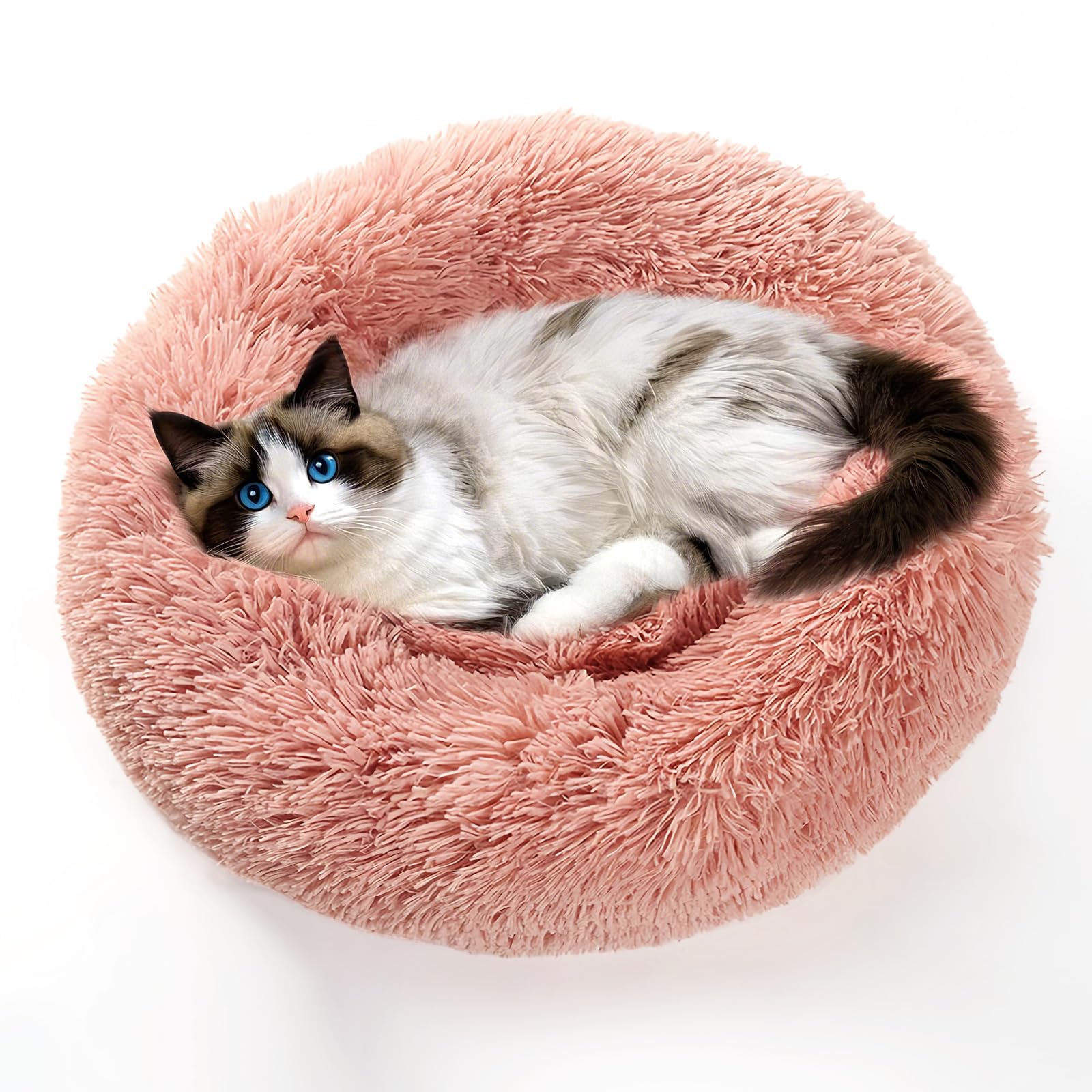 Cama para Perro Spring Blossoms Polvo de Hadas Antideslizante y Mullida en Piel Peluda Autocalentable Lavable a Máquina