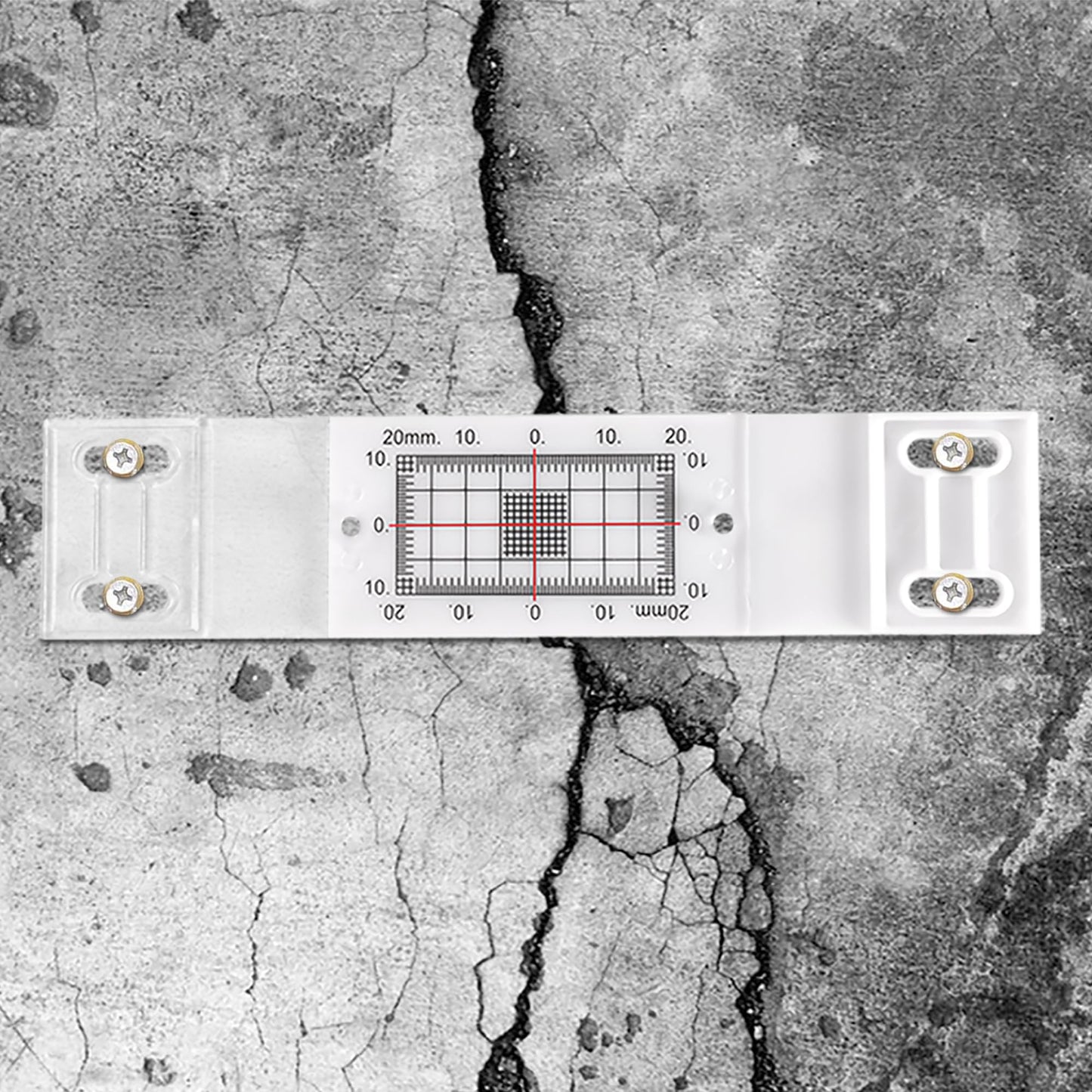 Instrumento de Medición de Grietas con Adaptador Fijo Actualizado Monitor de Deformación de Pared