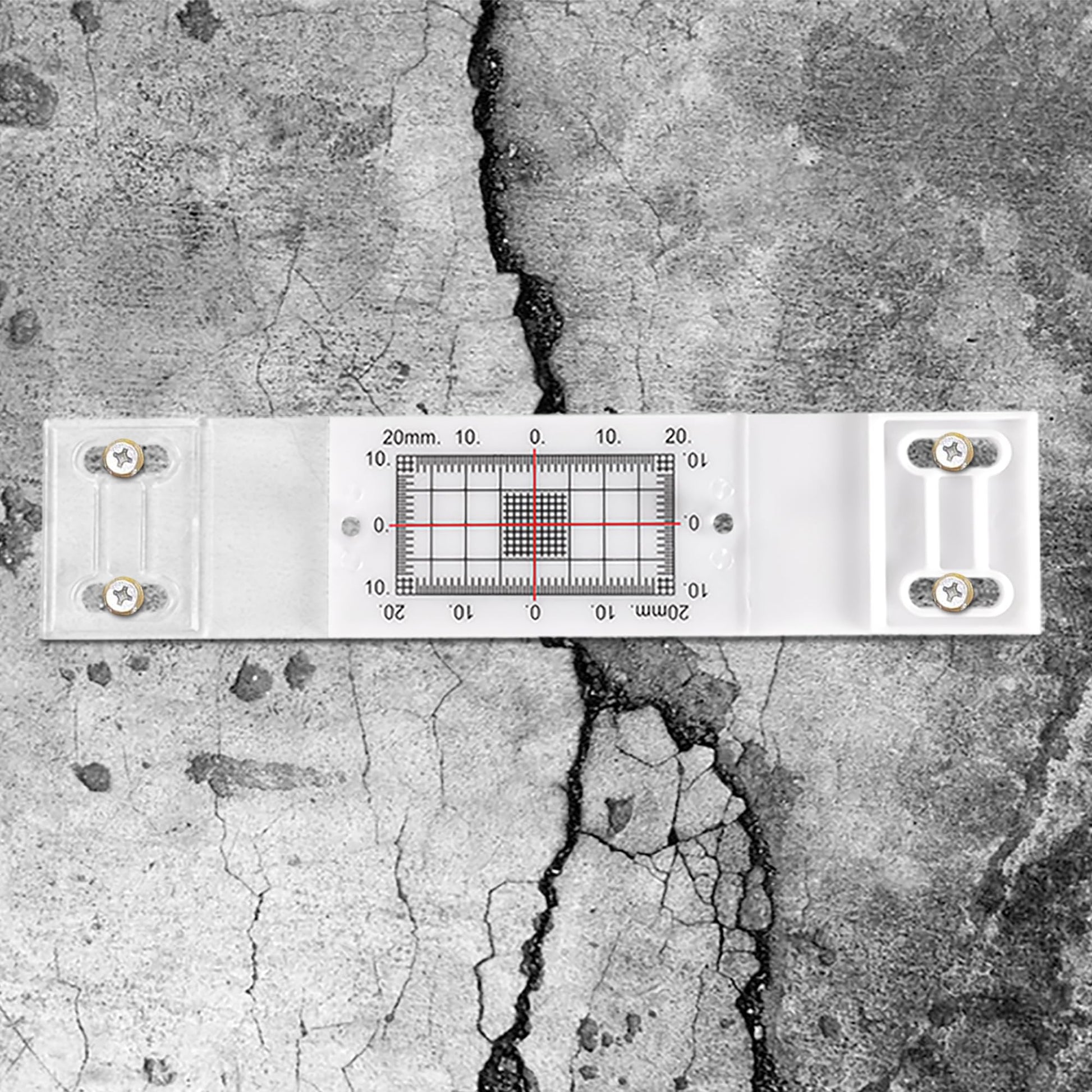 Instrumento de Medición de Grietas con Adaptador Fijo Actualizado Monitor de Deformación de Pared